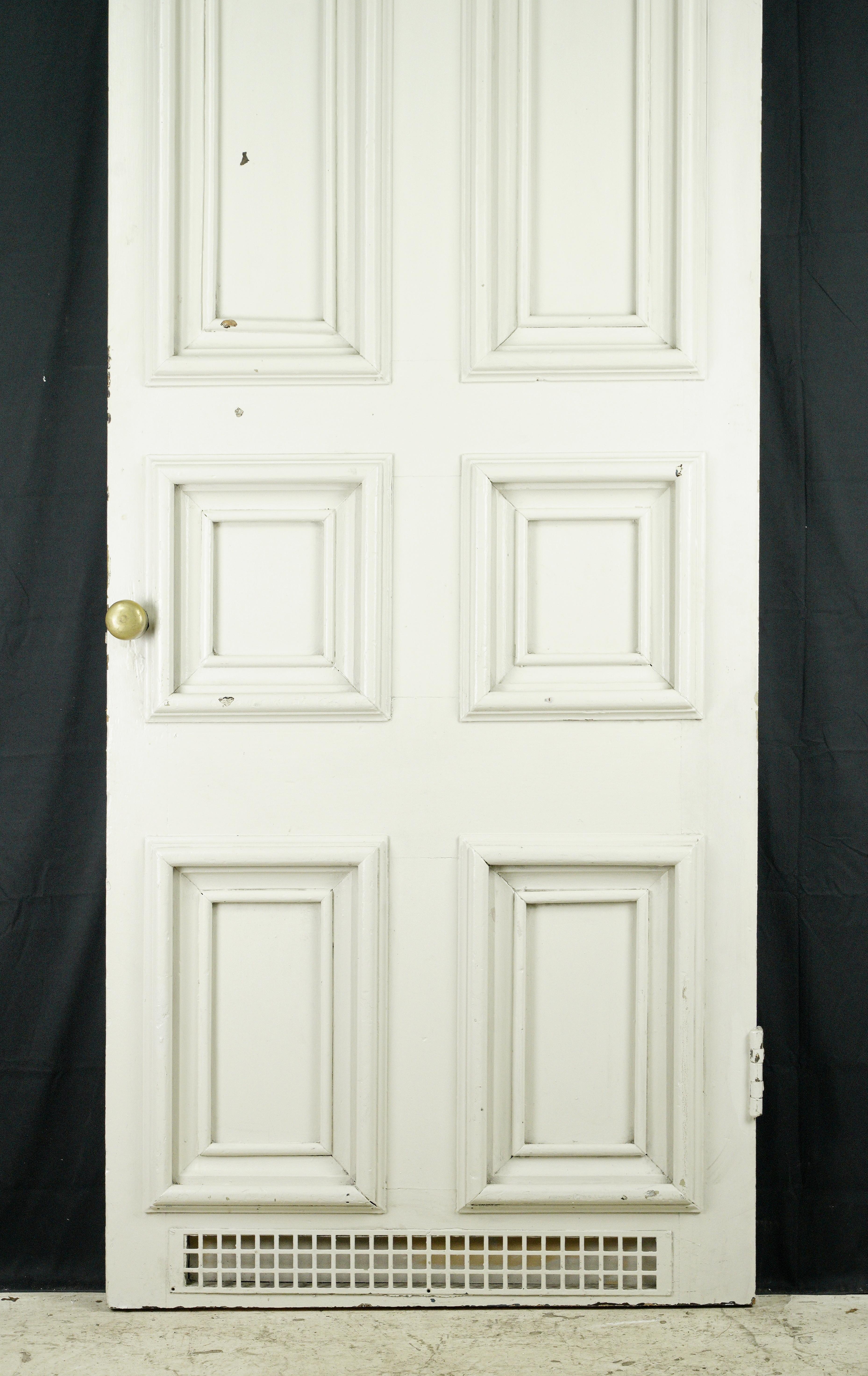 6 Pane White Pine Vent Passage Door 104.625 x 35.875 For Sale 7