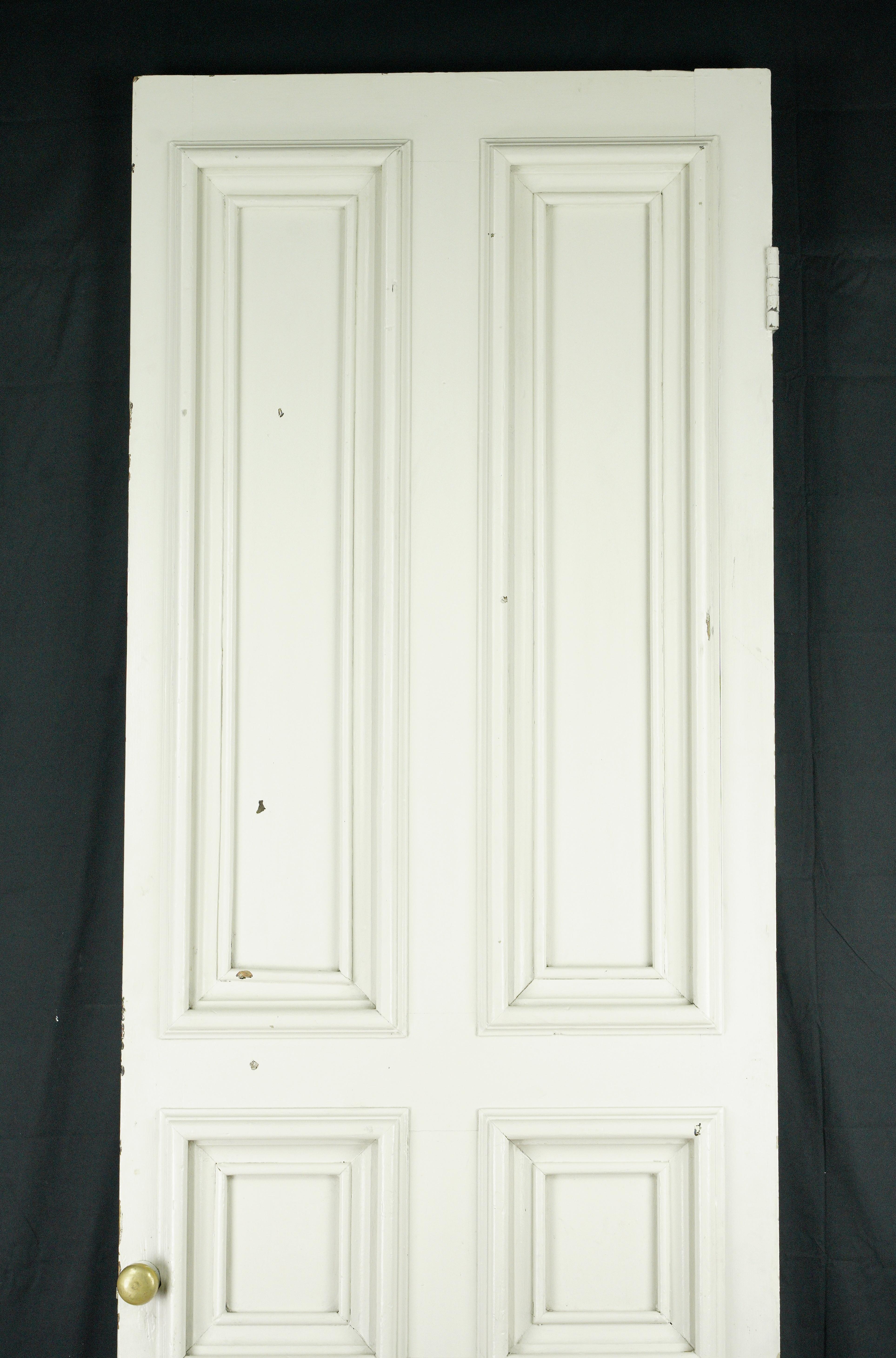 6 Pane White Pine Vent Passage Door 104.625 x 35.875 For Sale 8