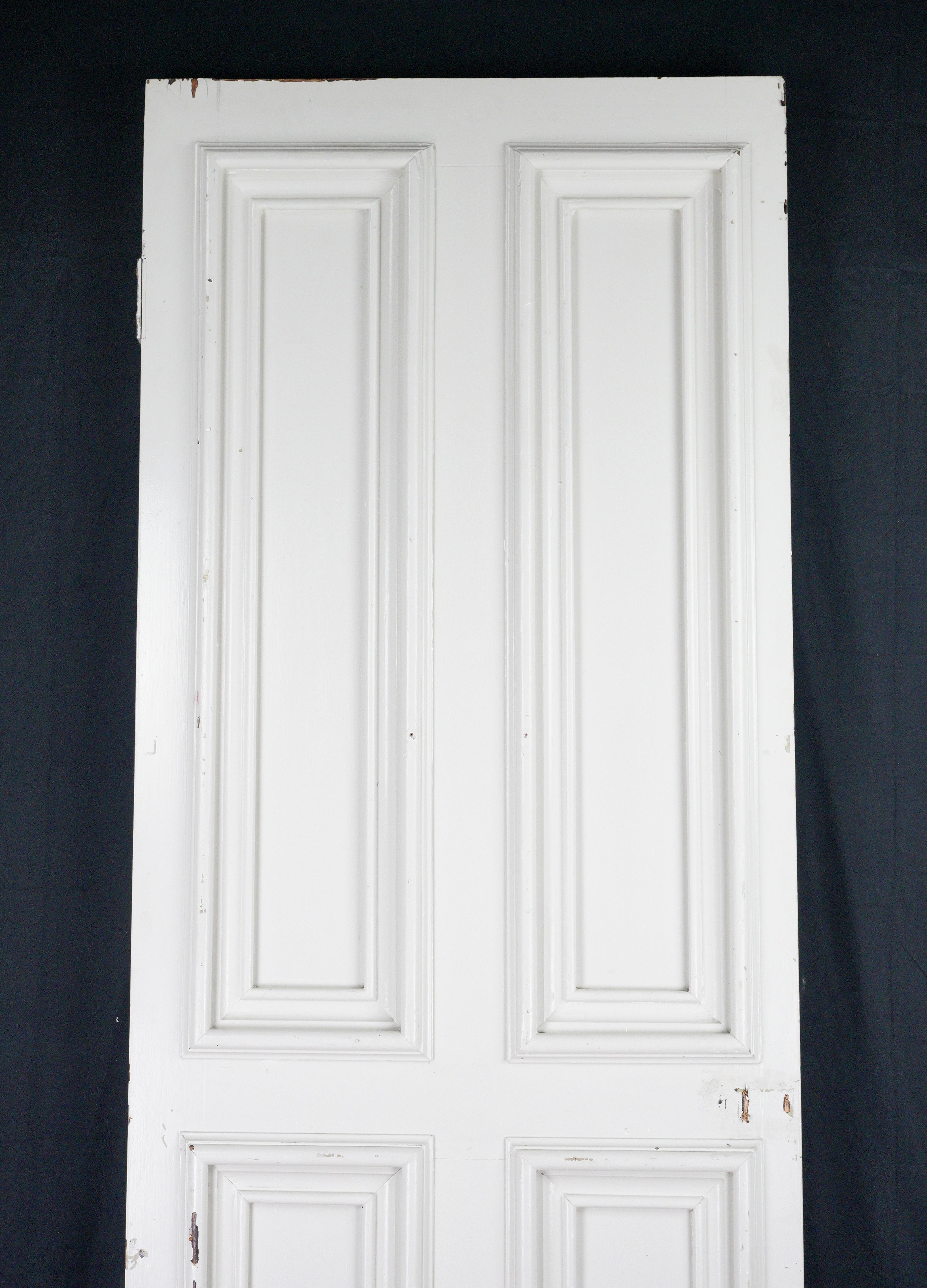 6 Pane White Pine Vent Passage Door 104.625 x 35.875 In Good Condition For Sale In New York, NY