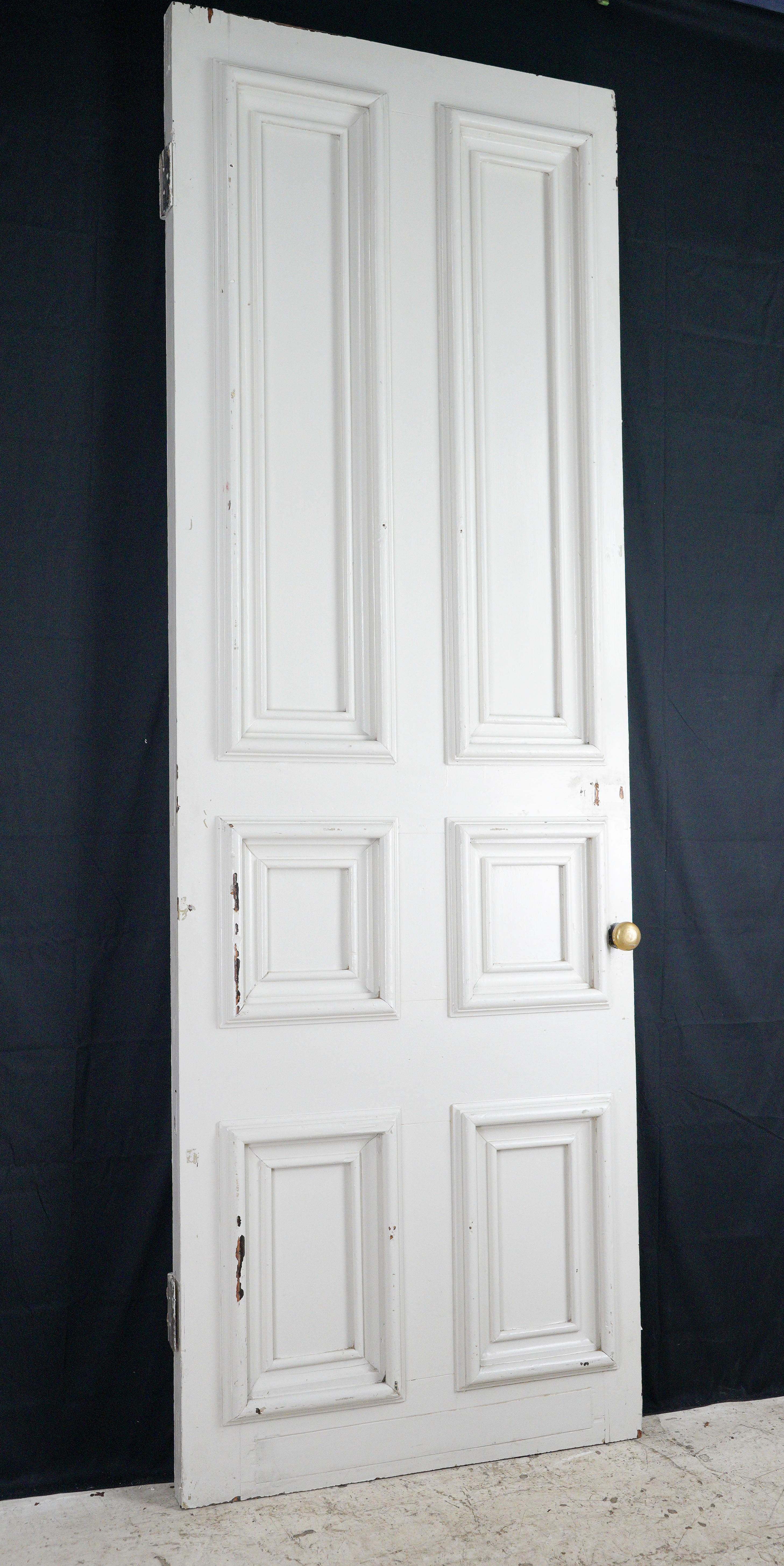 6 Pane White Pine Vent Passage Door 104.625 x 35.875 For Sale 4