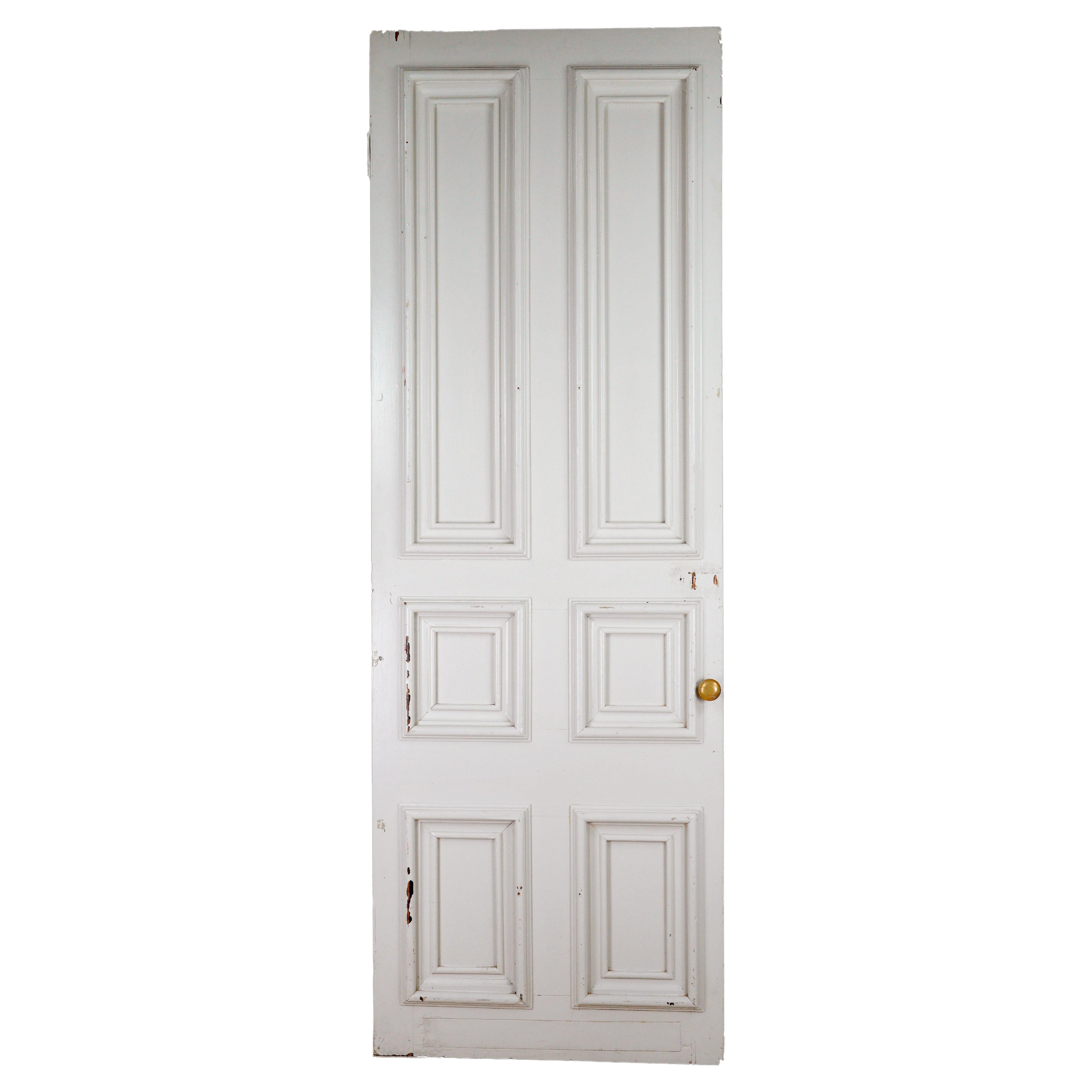 6 Pane White Pine Vent Passage Door 104.625 x 35.875 For Sale