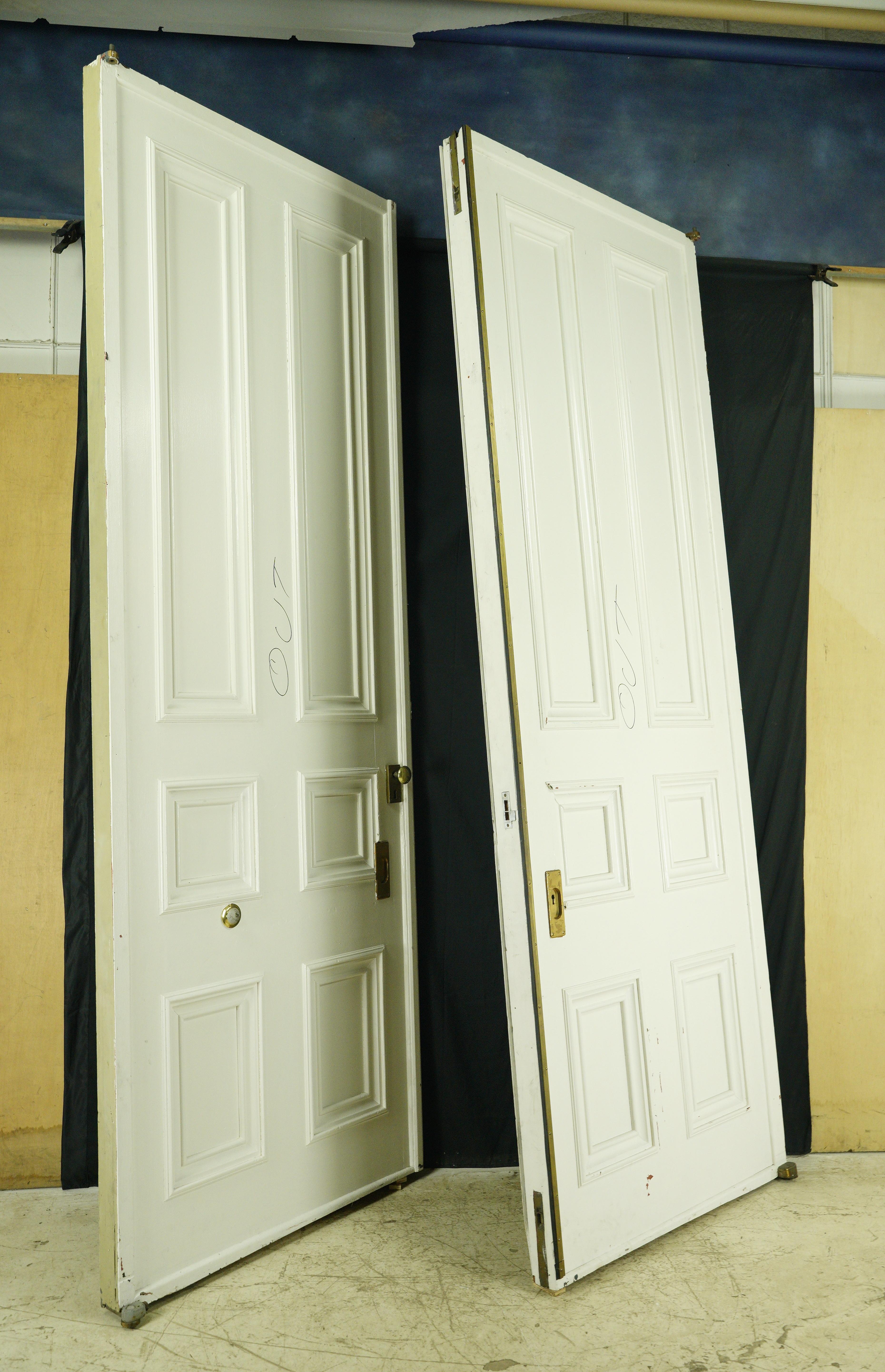 6 portes doubles de poche en bois blanc 117,75 x 83,75 en vente 7
