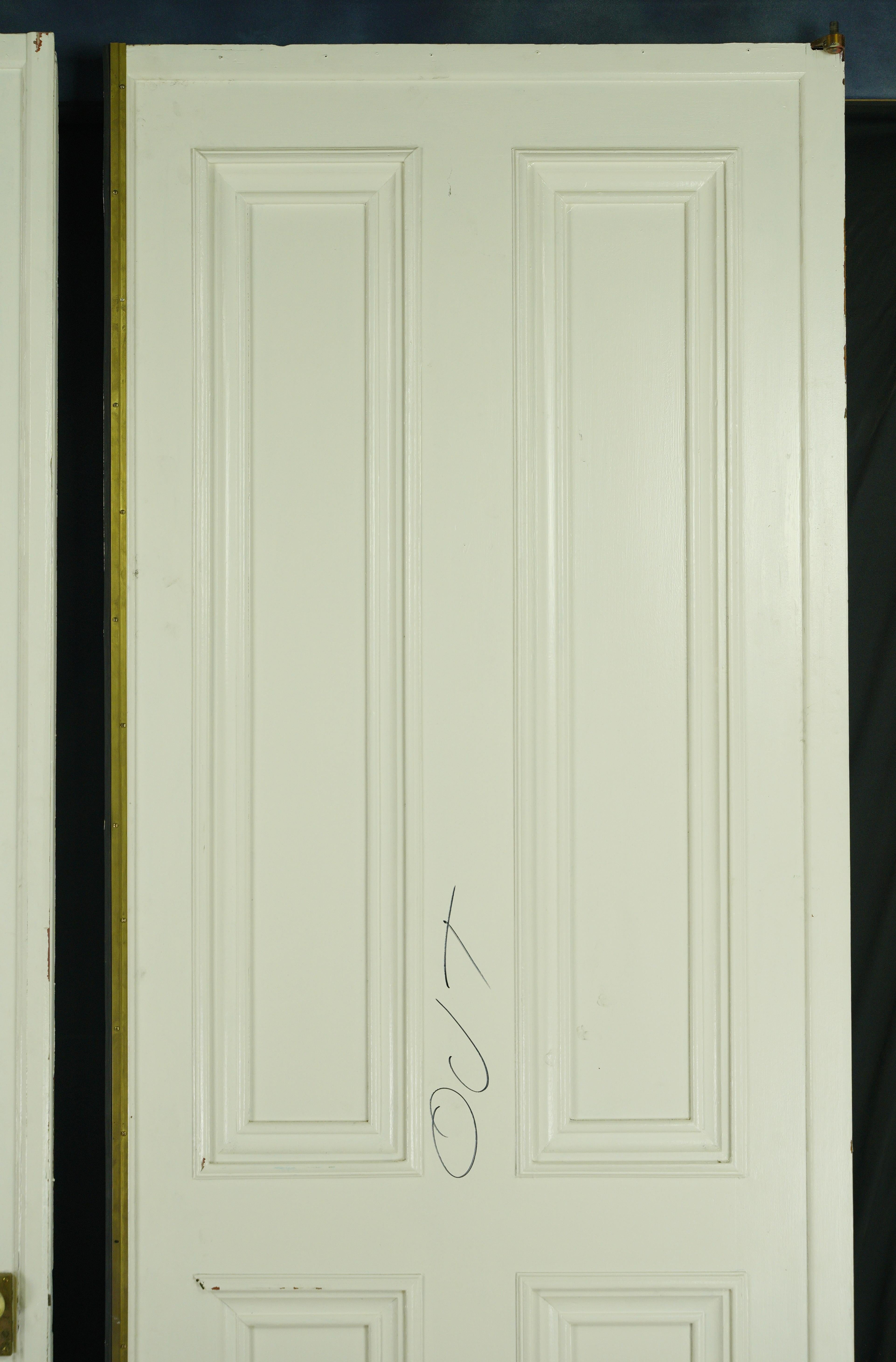 Bois 6 portes doubles de poche en bois blanc 117,75 x 83,75 en vente