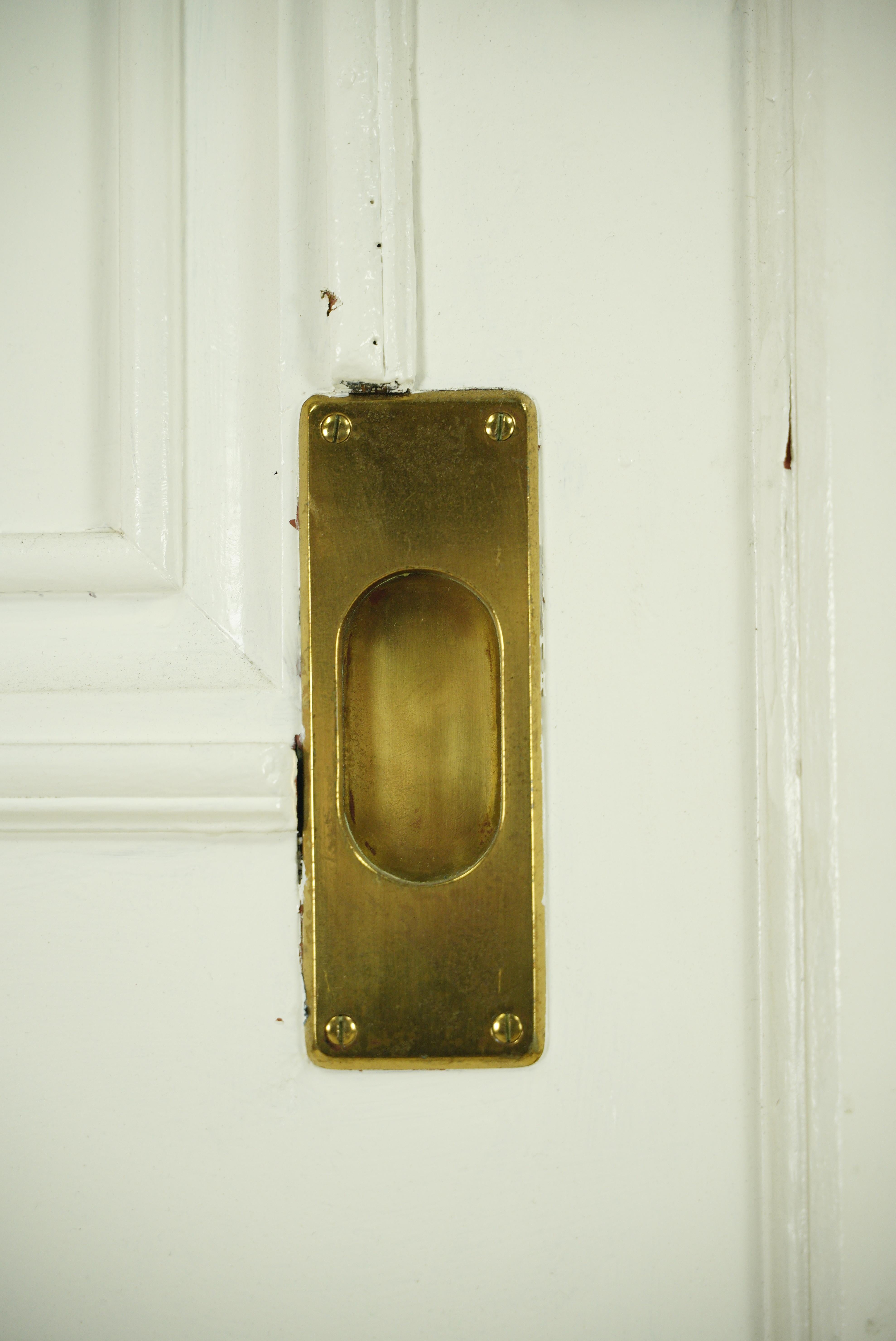 6 portes doubles de poche en bois blanc 117,75 x 83,75 en vente 2
