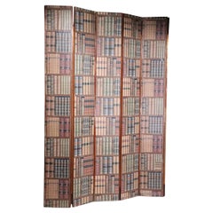 6 Panel Faux Library Trompe L'oeil   Folding Screen