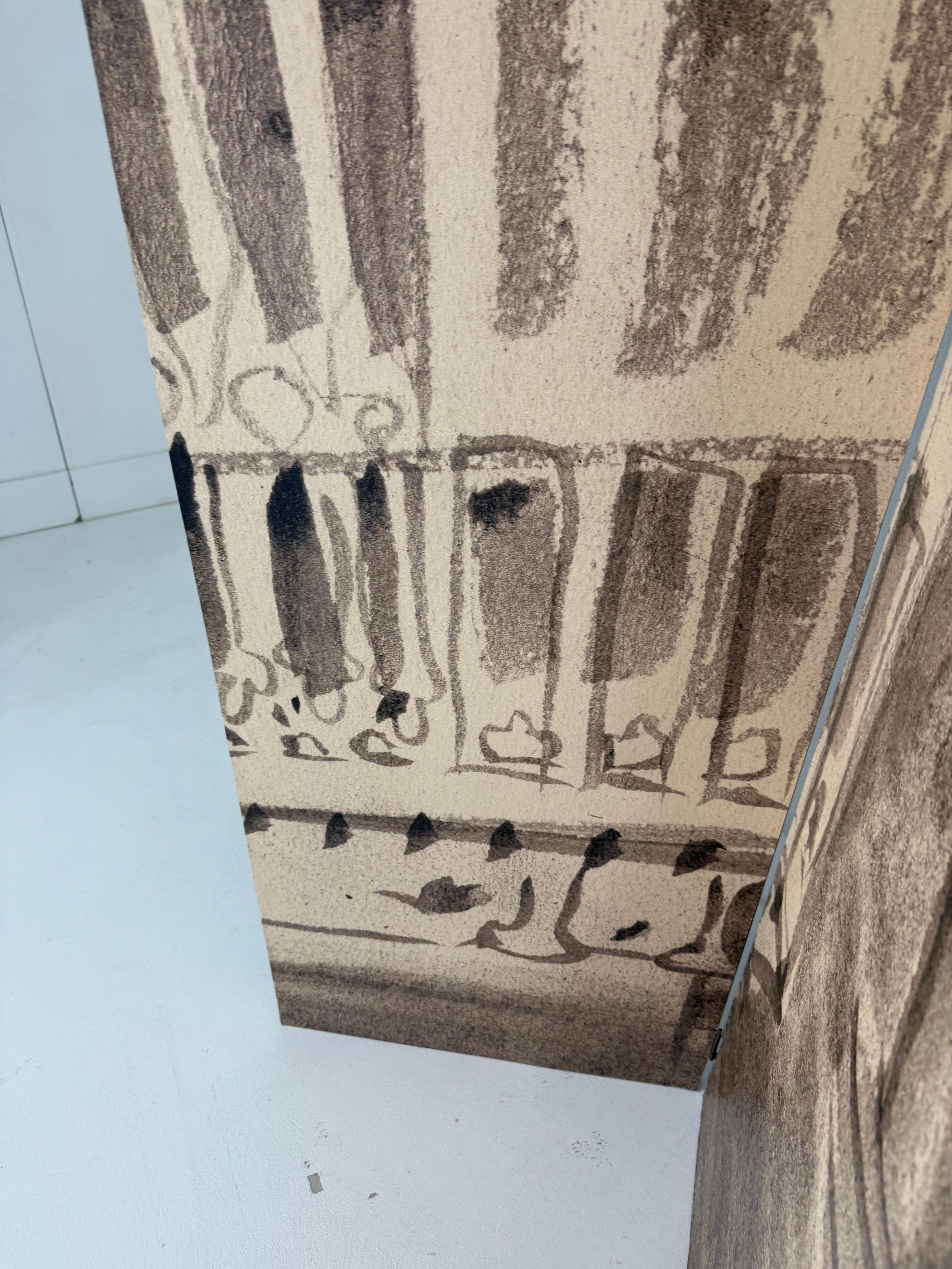 Paravent à 6 volets de Tony Duquette, imprimé d'après son oeuvre originale en vente 3