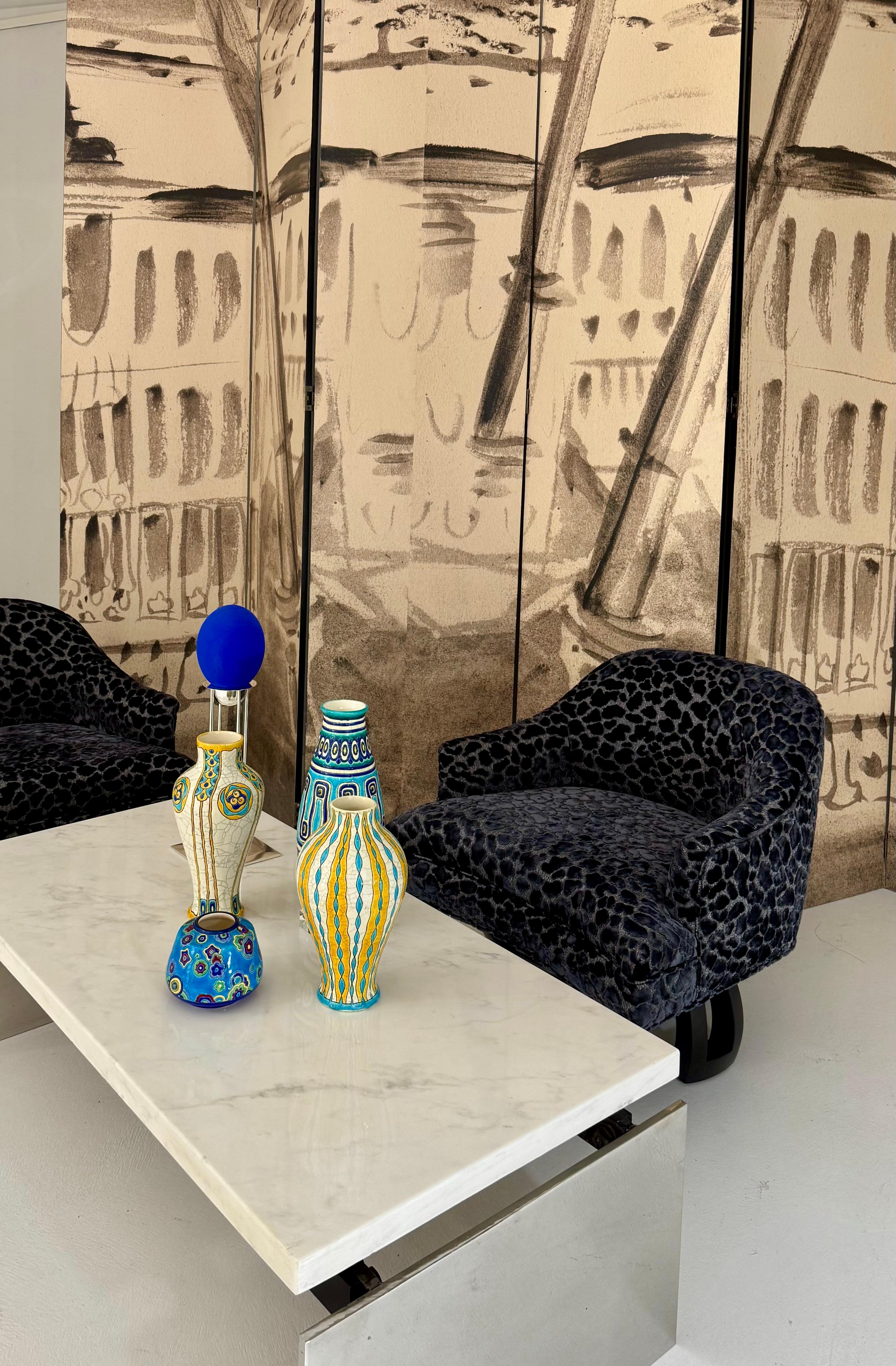 Paravent à 6 volets de Tony Duquette, imprimé d'après son oeuvre originale en vente 8