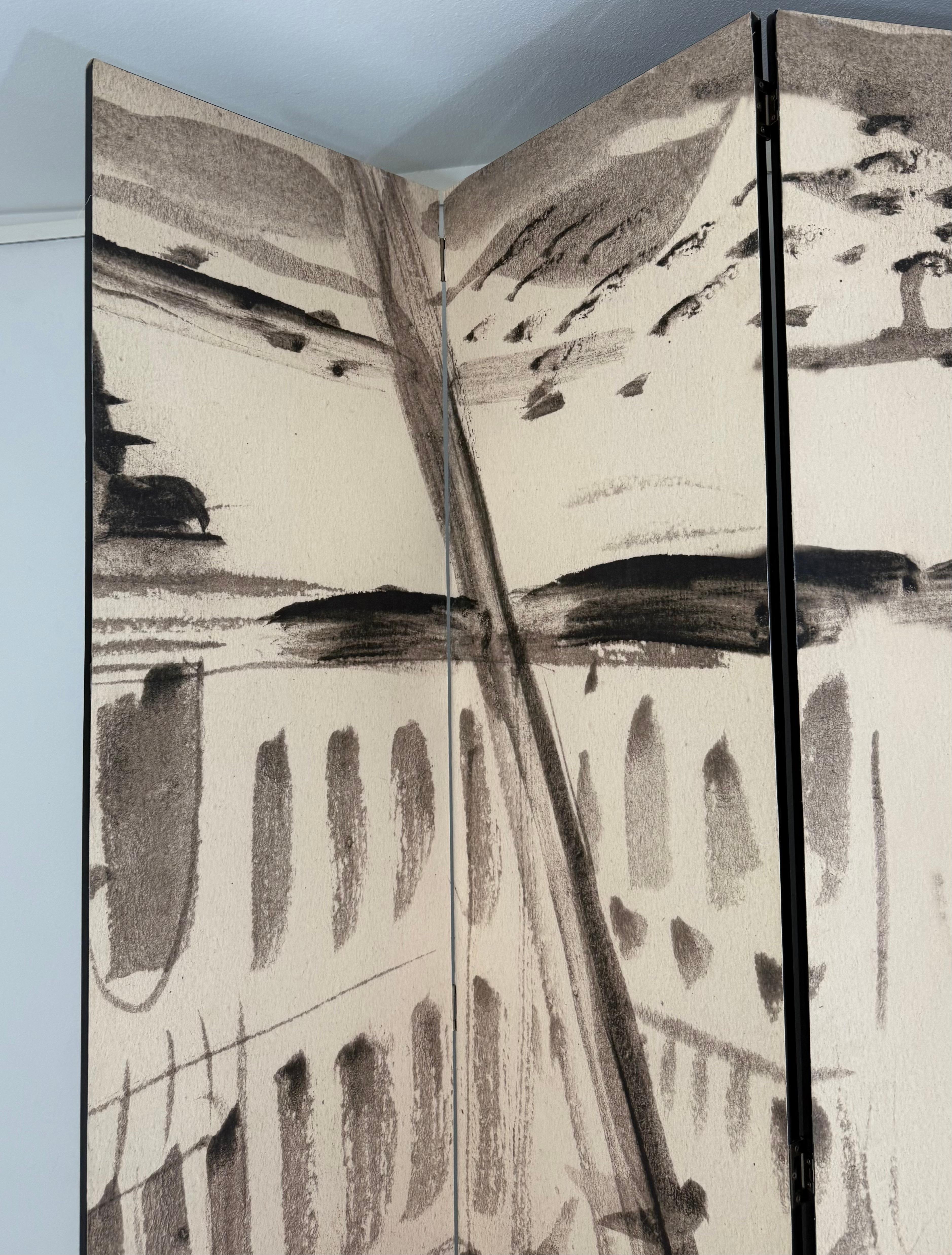 Autre Paravent à 6 volets de Tony Duquette, imprimé d'après son oeuvre originale en vente