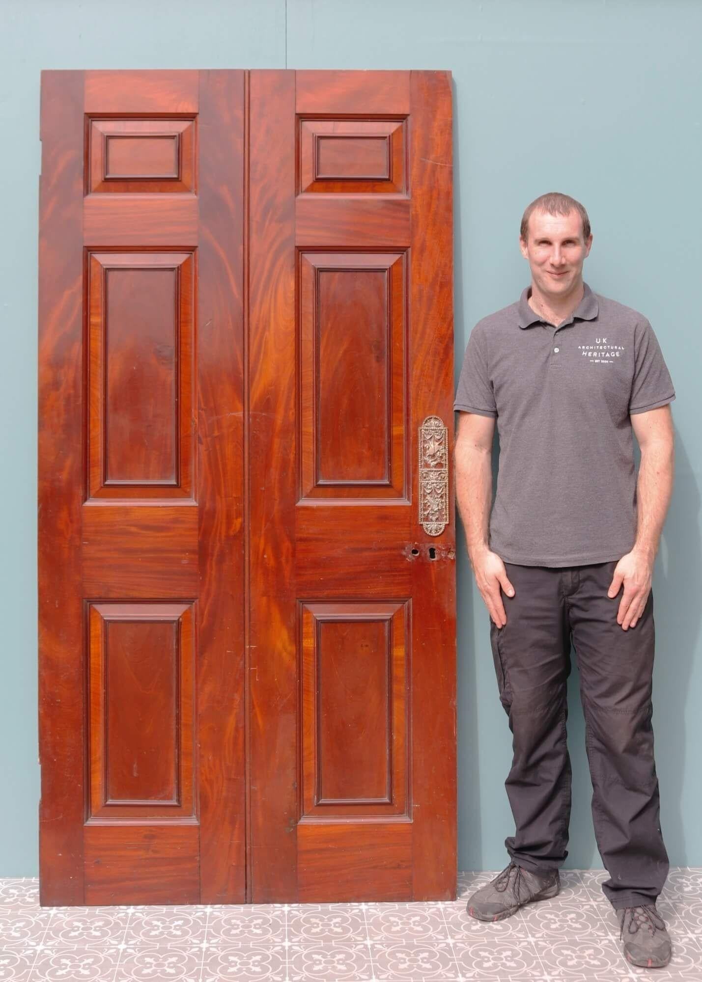 Wood 6 Panel Mahogany Georgian Internal Door For Sale
