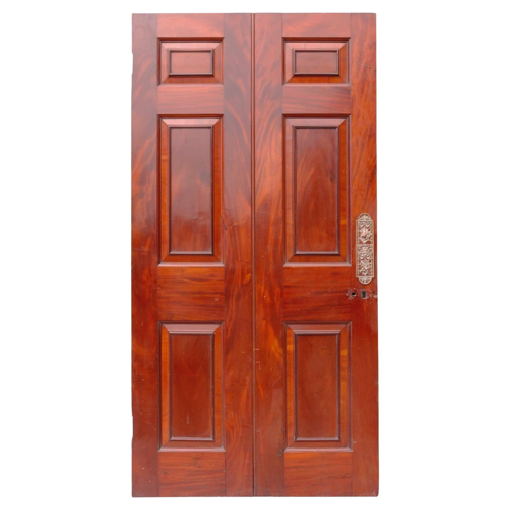 Puerta Interior Georgiana de Caoba de 6 Paneles
