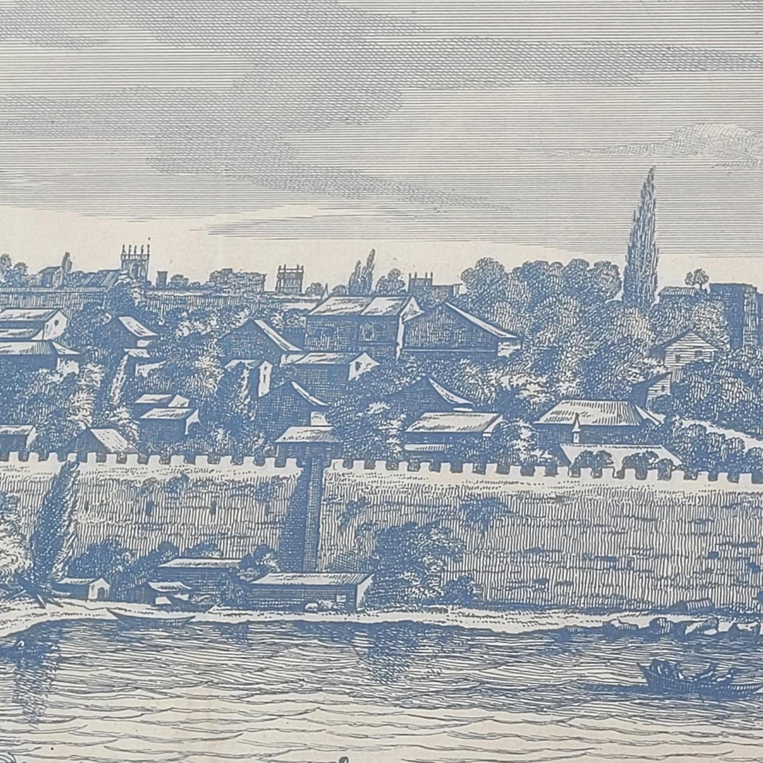 6 Vistas Panorámicas De Ciudades Mediterráneas, Grabados Enmarcados, Siglo XIX en venta 11