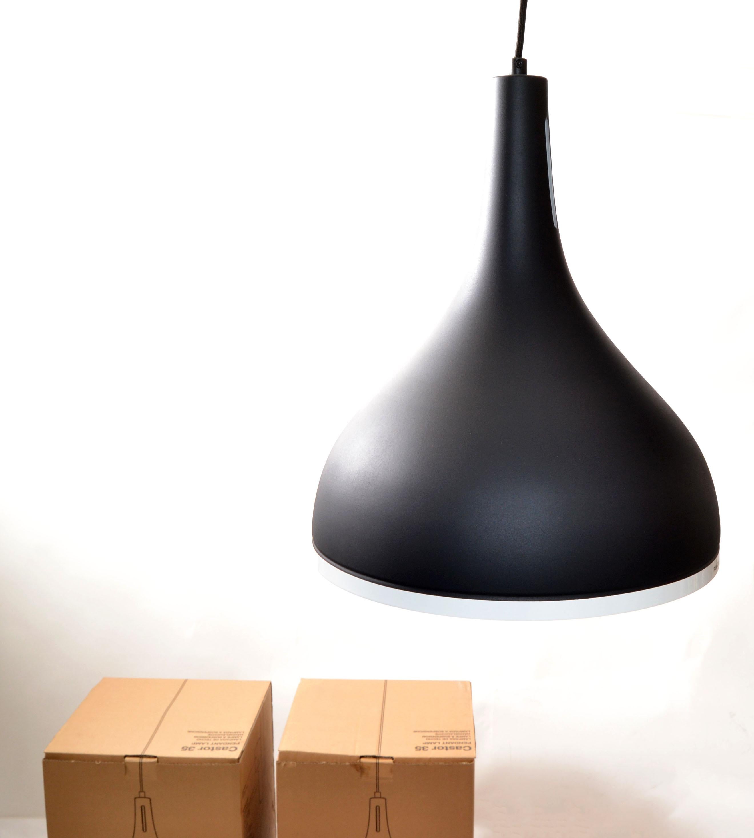 6 Pantone Black & White Adjustable Pendant Lamp Danish Modern, Priced by Item For Sale 3