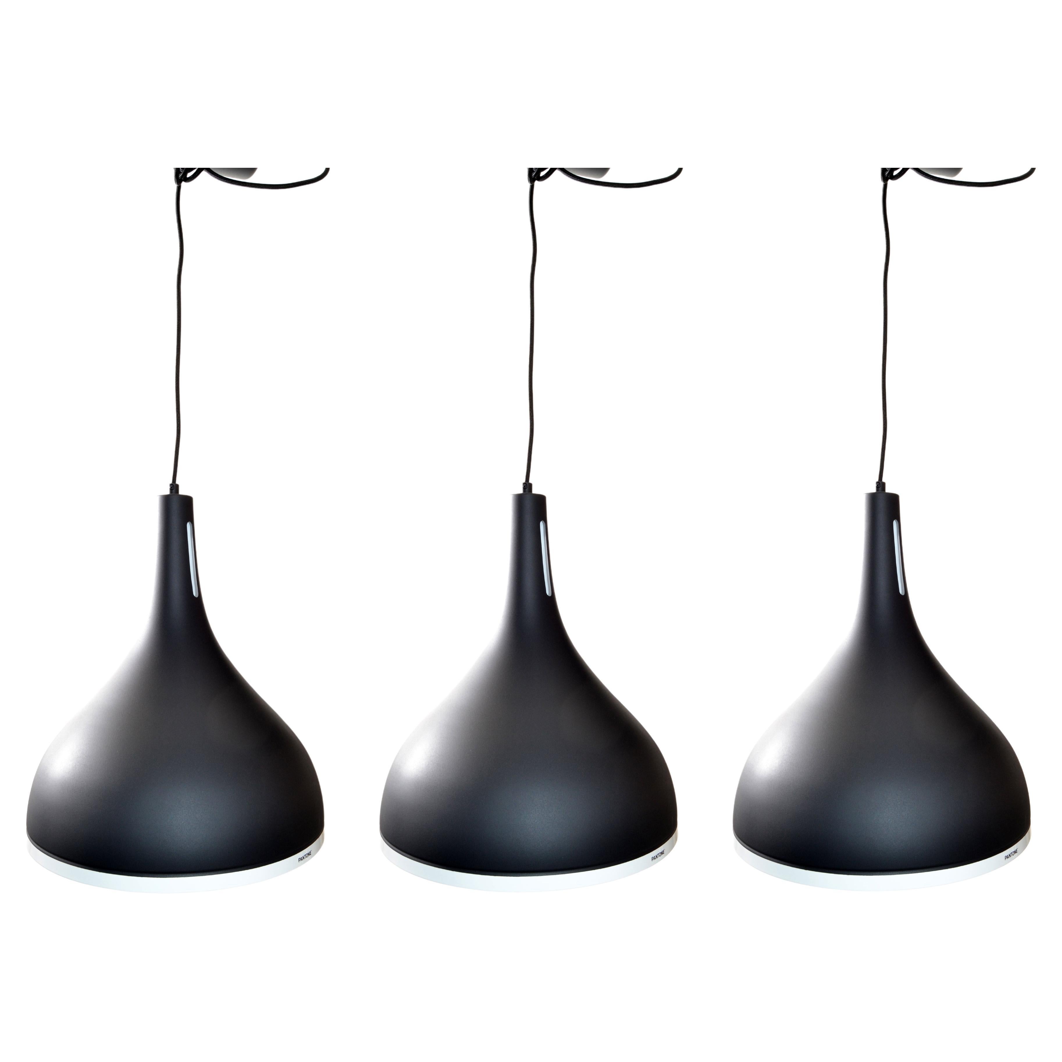 6 Pantone Black & White Adjustable Pendant Lamp Danish Modern, Priced by Item For Sale