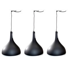 Used 6 Pantone Black & White Adjustable Pendant Lamp Danish Modern, Priced by Item