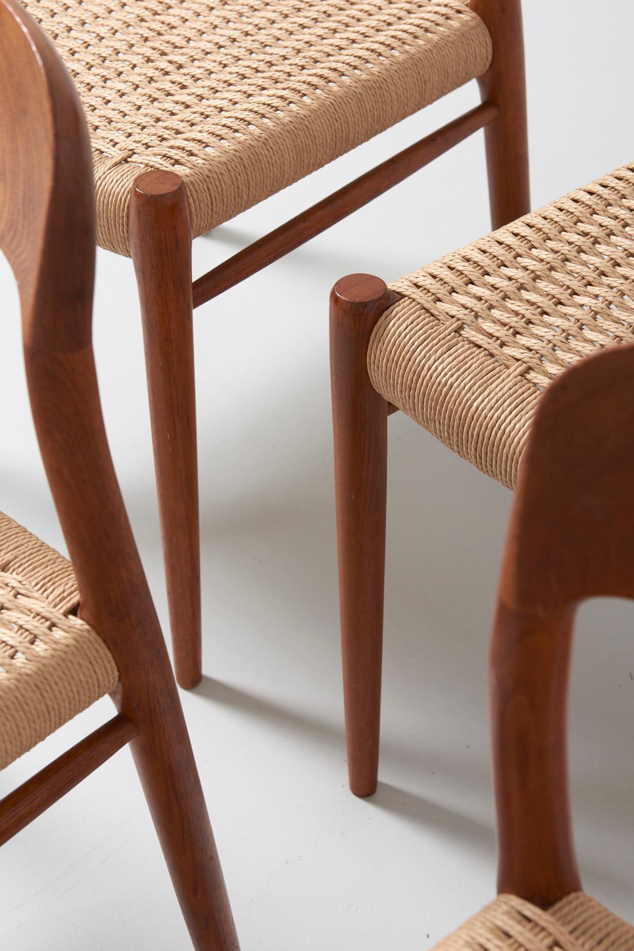 6 Papercord Dining Chairs, Niels O. Møller 6