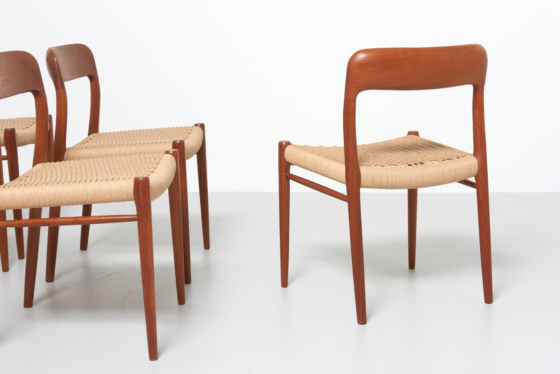 6 Papercord Dining Chairs, Niels O. Møller 1