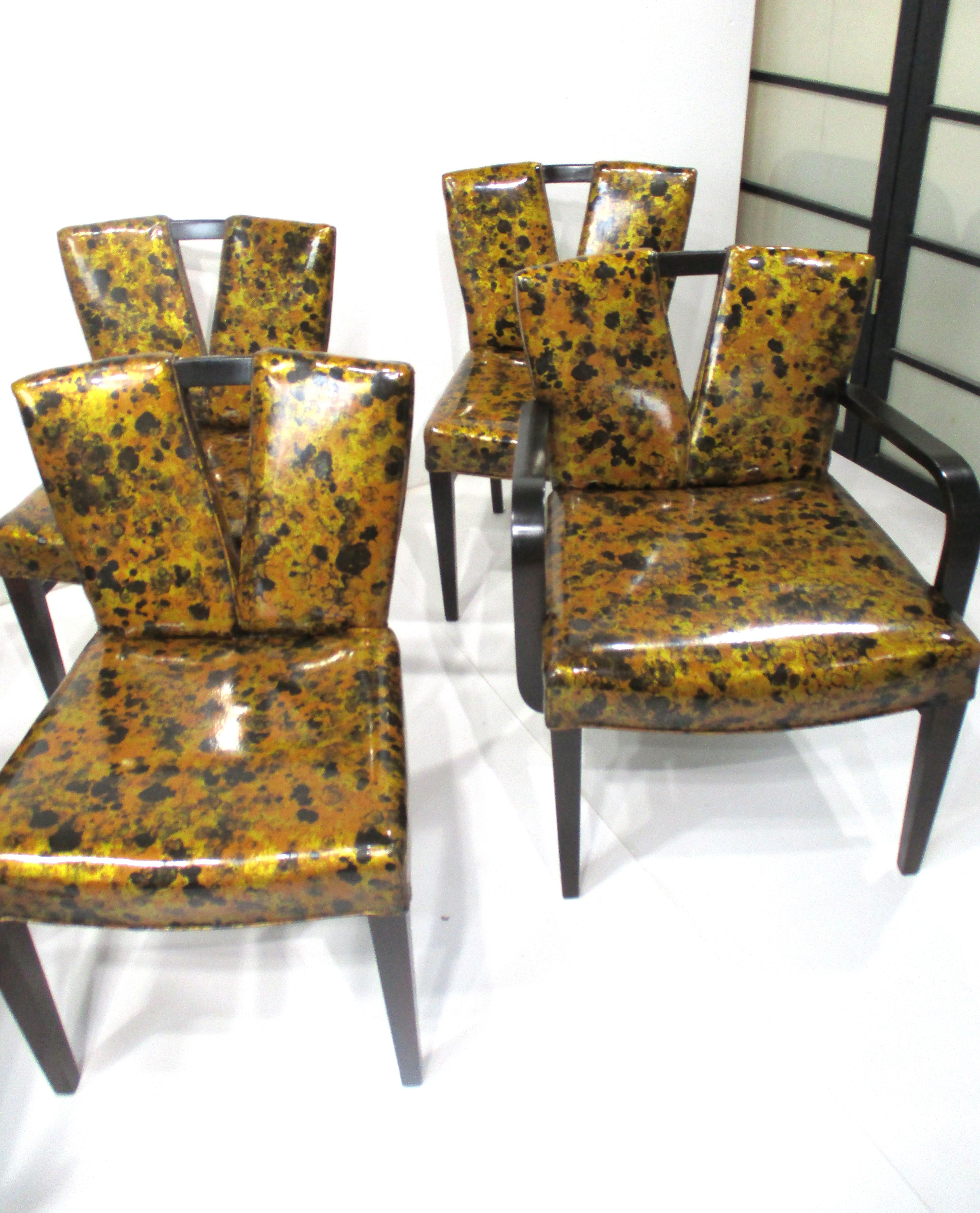 American 6 Paul Frankl Corset Dining Chairs for Johnson Bros. Furniture  For Sale