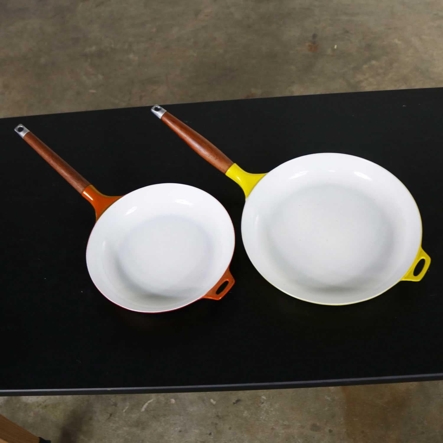 6 Pc Midcentury Danish Modern Enameled Cast Iron Cookware Michael Lax for Copco 7