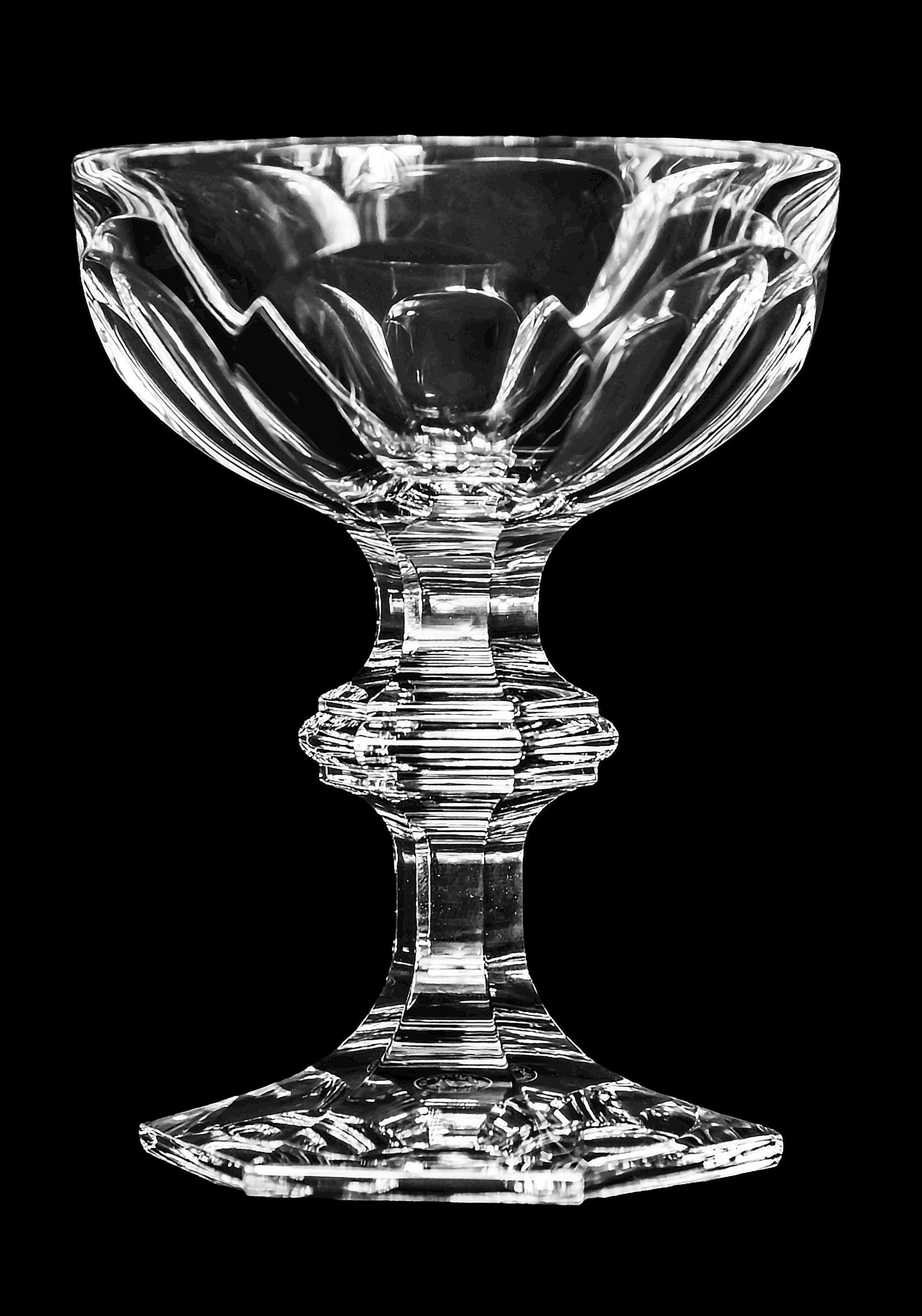 6 Stk. Set von Baccarat Harcourt 1841 Kollektion Kristall-Champagner Coupes (Französisch) im Angebot