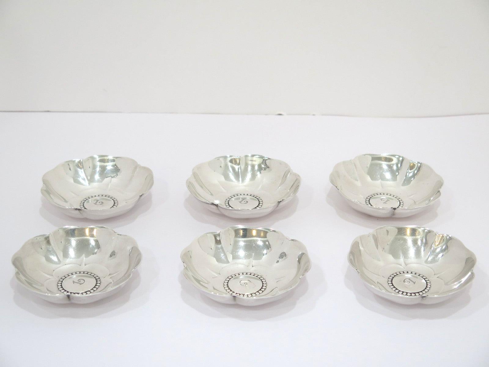American 6 Piece, Sterling Silver Tiffany & Co. Antique Flower-Shaped Bowl Set