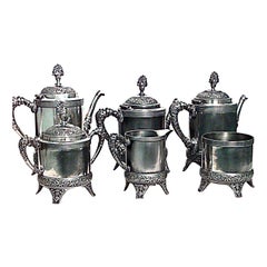 6-Piece American Victorian Silver Plate Meridian Tea Set