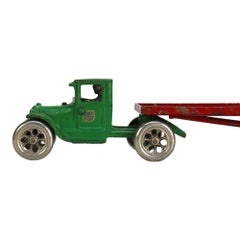 6-Piece Arcade Cast Iron & Pressed Steel Car Carrier Truck Cars & Tractors c1920