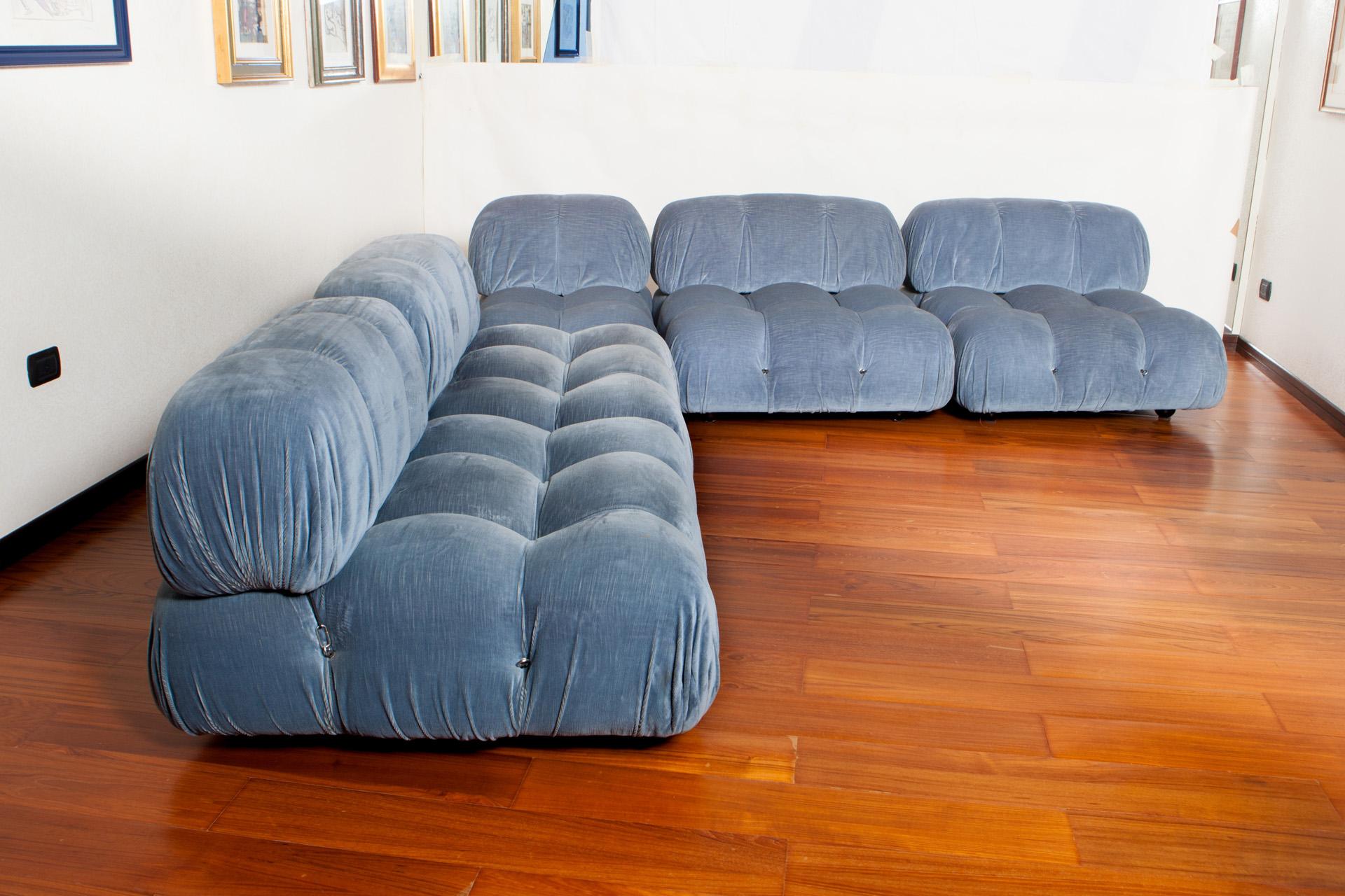 6-Piece Blue Camaleonda Sofa by Mario Bellini for B&B Italia 2