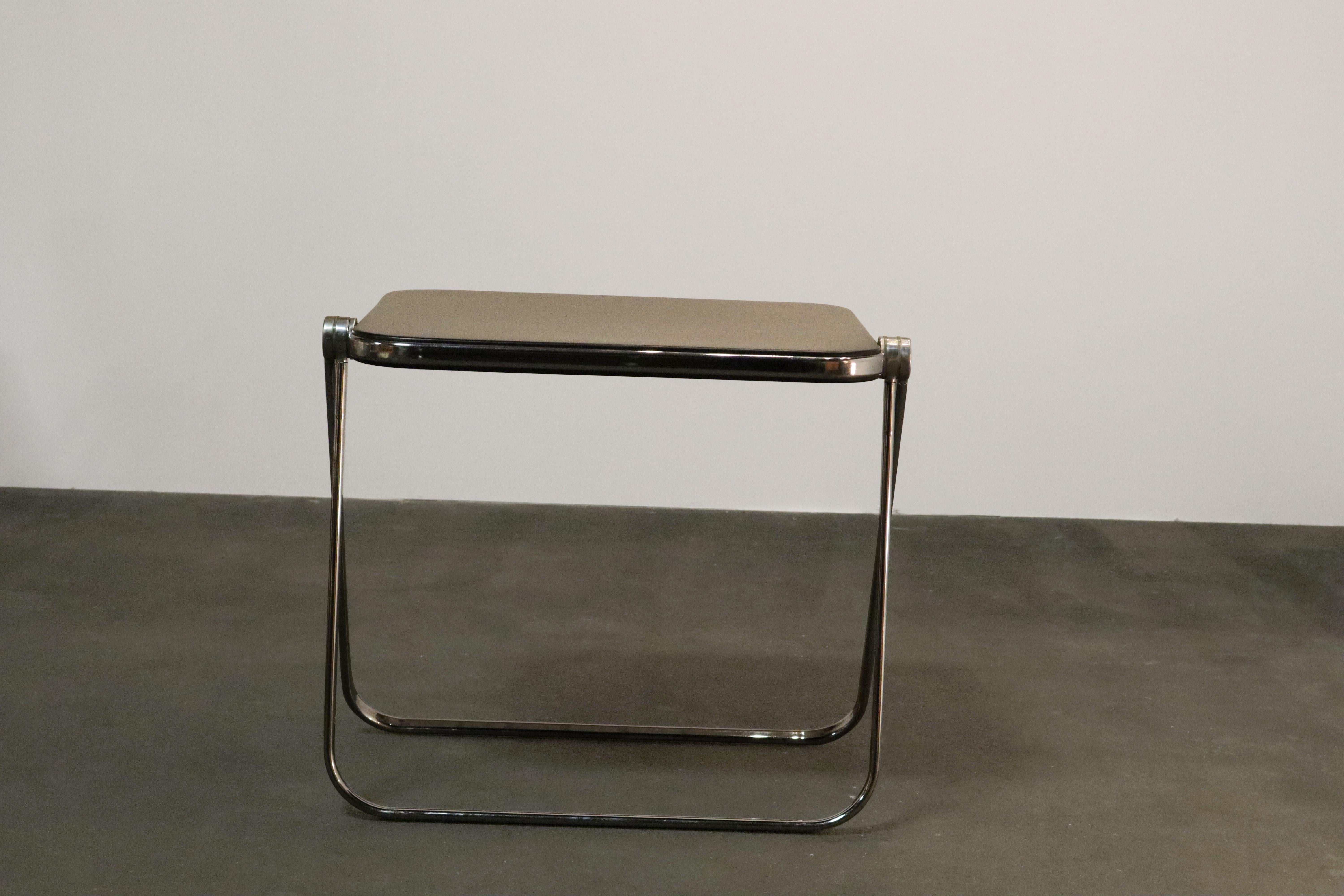 6-Piece Folding Set: Plia Chairs & Platone Table by Piretti for Castelli, Italy 4