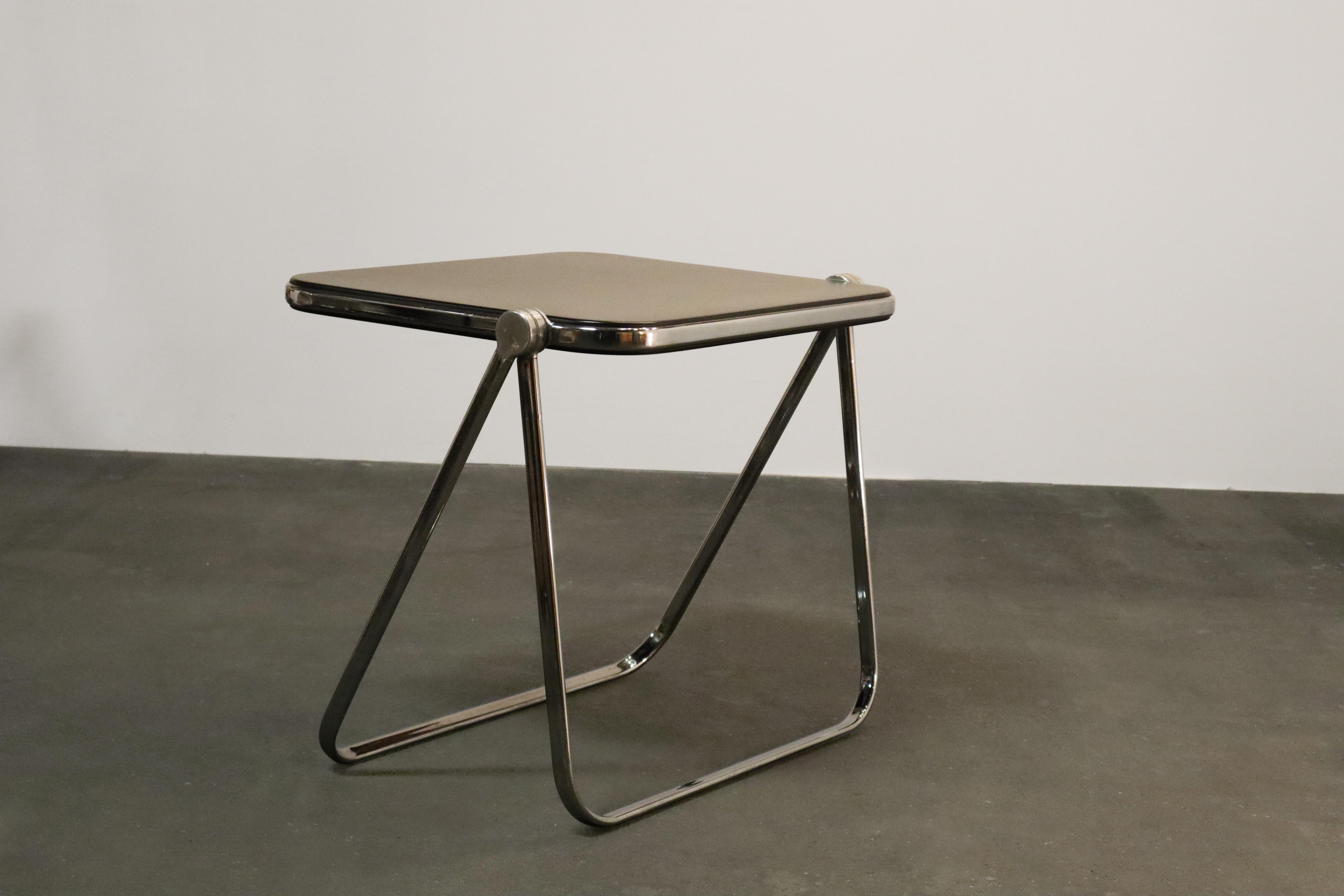 6-Piece Folding Set: Plia Chairs & Platone Table by Piretti for Castelli, Italy 5