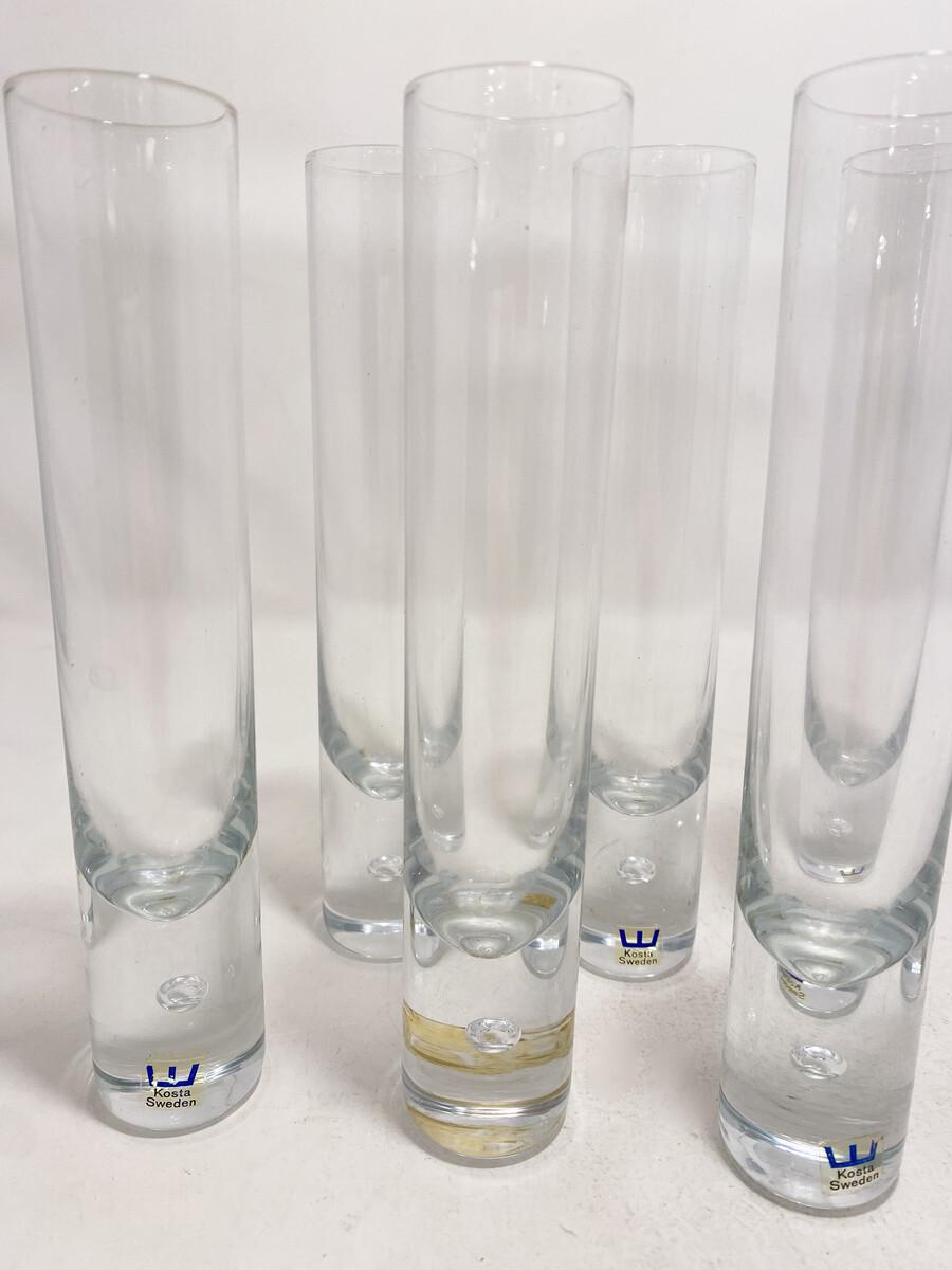 Fin du 20e siècle Service de verres 6 pièces Kosta Boda 
