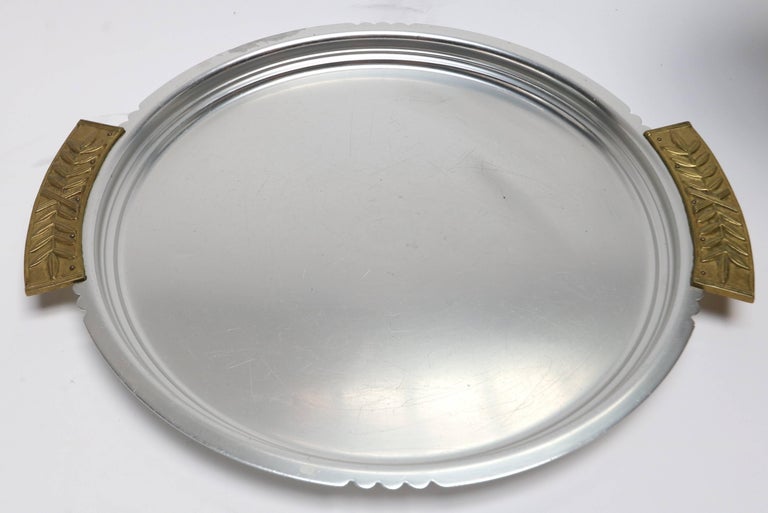 SixPiece Kensington Aluminium and Brass Table Accessories at 1stDibs