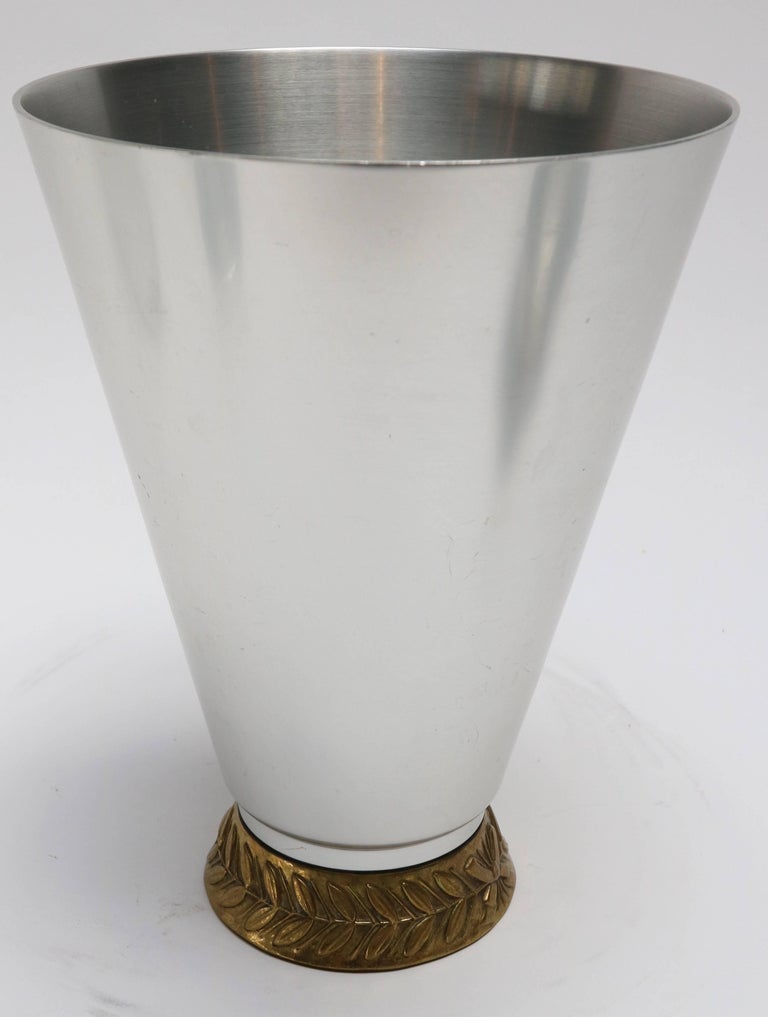 SixPiece Kensington Aluminium and Brass Table Accessories at 1stDibs