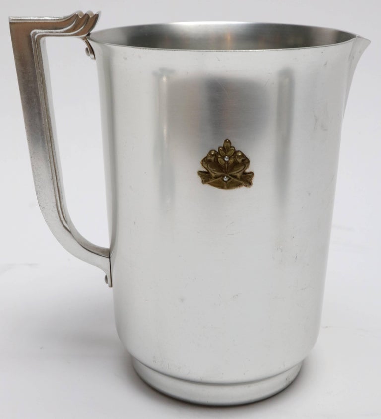 SixPiece Kensington Aluminium and Brass Table Accessories at 1stDibs