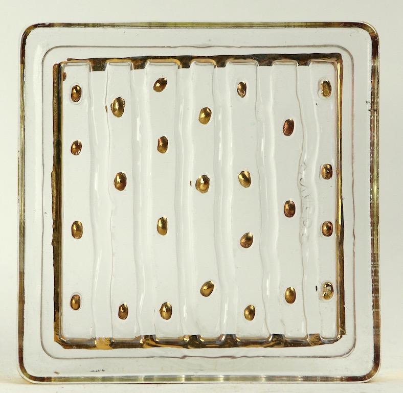 6 Piece Lot Modernist Glass Coasters by Smyers 5