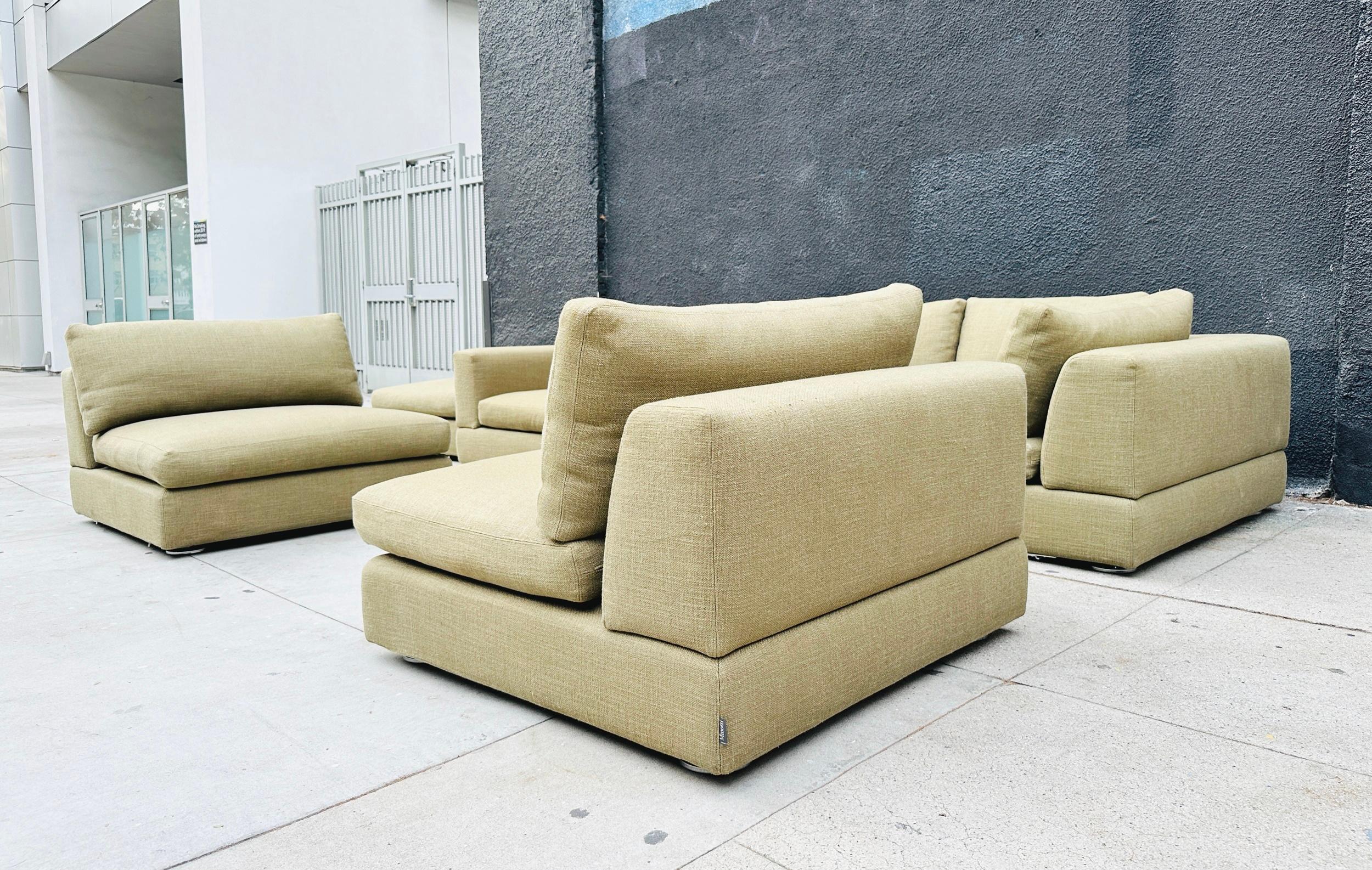 6 Piece Sectional Made in Italy by Rodolfo Dordoni for Minotti, Italy 2006 For Sale 7