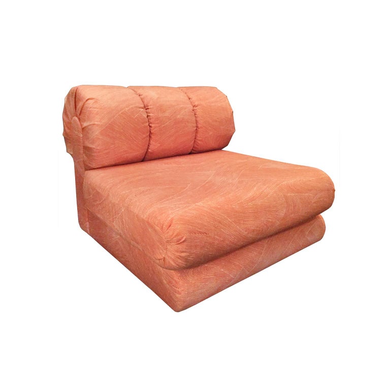 6 Piece Sectional Sofa Set In Original Coral Frond Pattern Fabric at 1stDibs