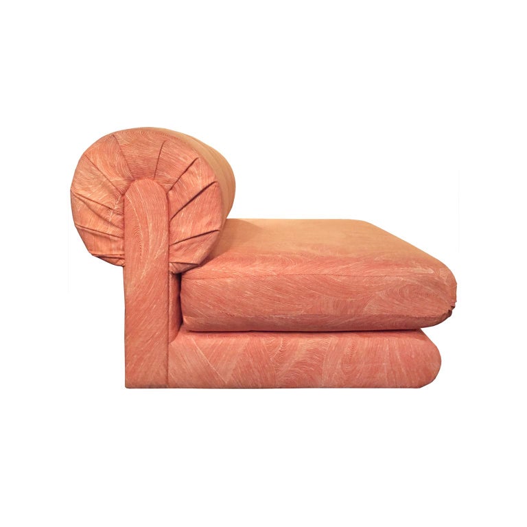6 Piece Sectional Sofa Set In Original Coral Frond Pattern Fabric at