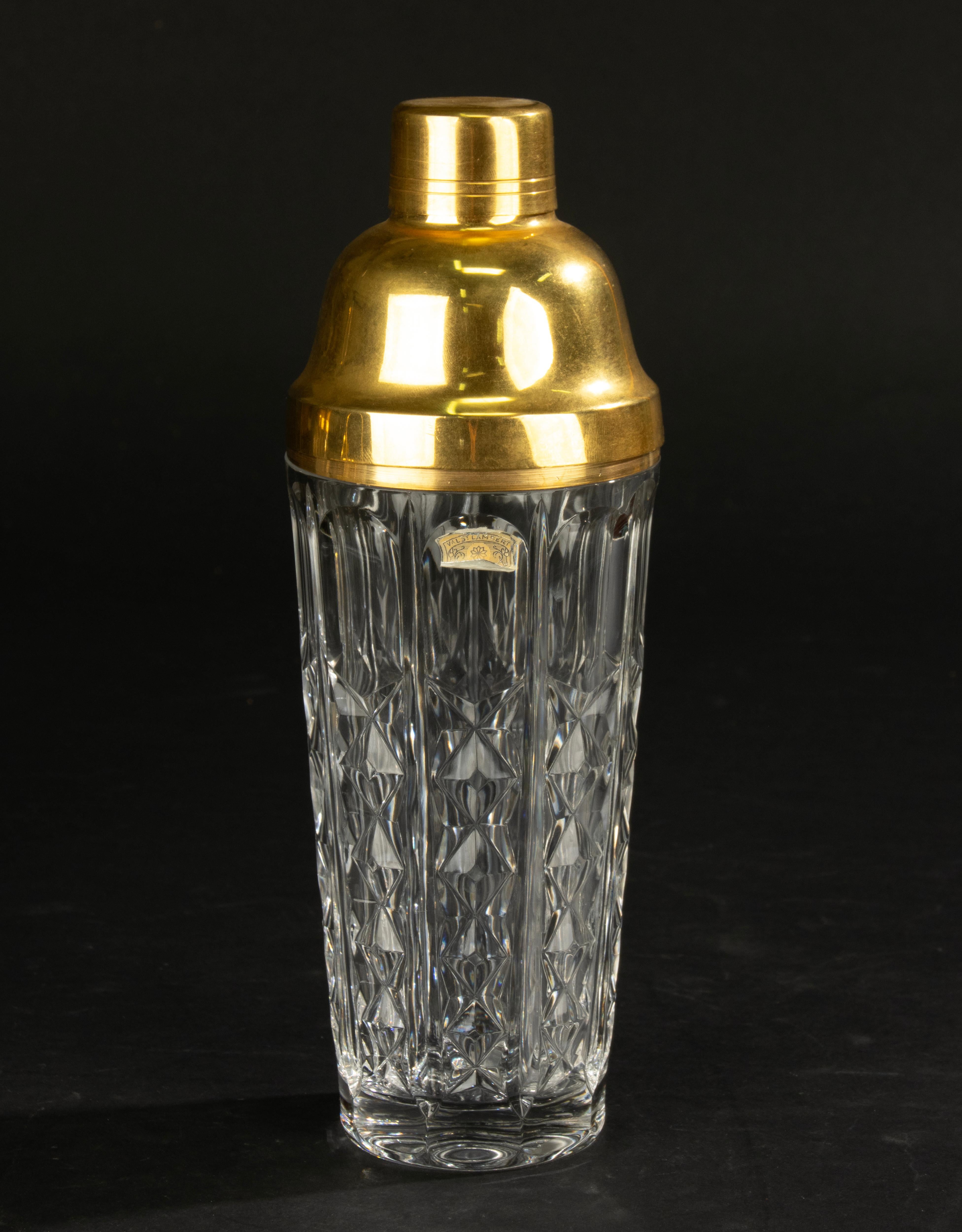 Juego de 6 piezas para bar - Val Saint Lambert Cristal - Estilo Hollywood Regency en venta 11