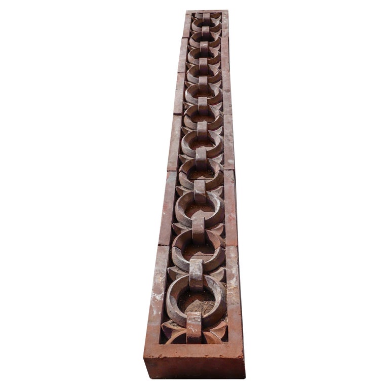 6 PieceSet Greek Theda Chain Terra Cotta Stone Blocks For Sale at 1stDibs
