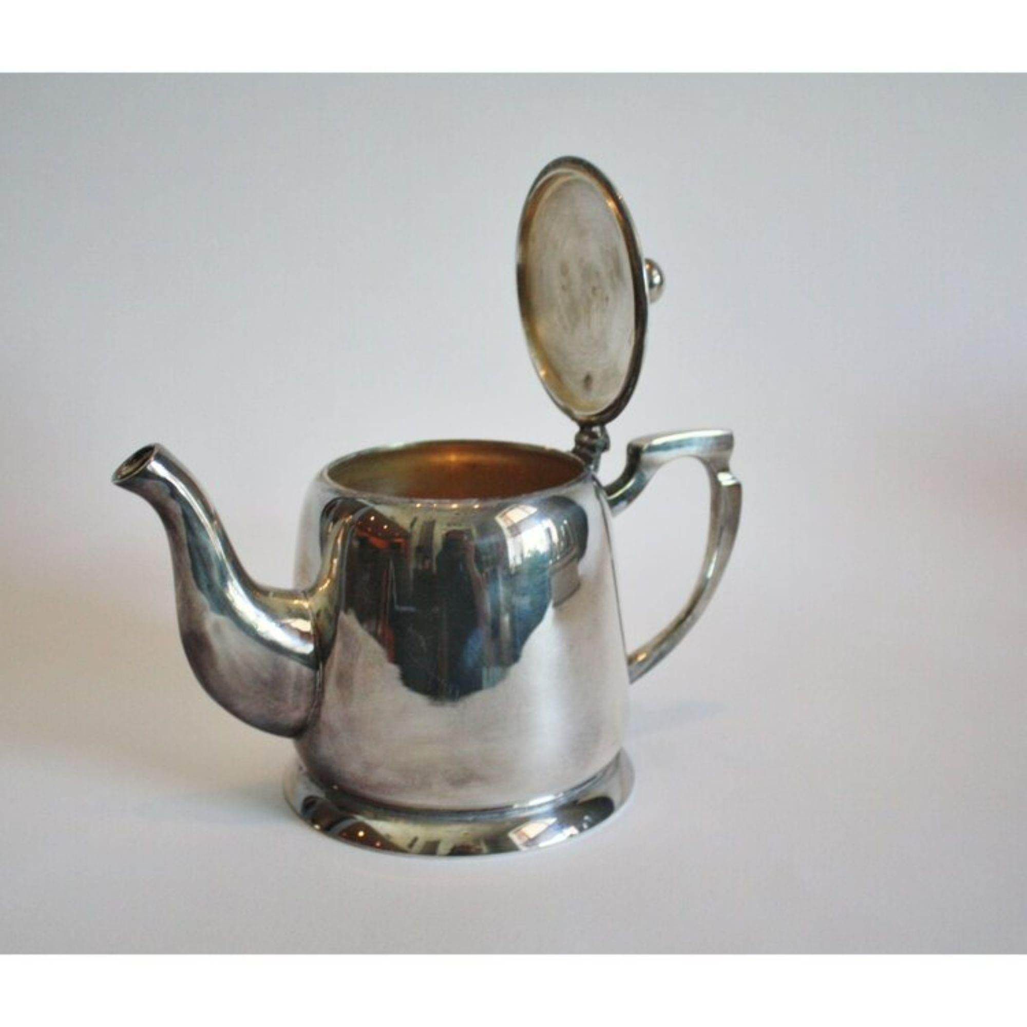 Service à thé et à café de 6 pièces en métal argenté comprenant un pichet à café de 6 