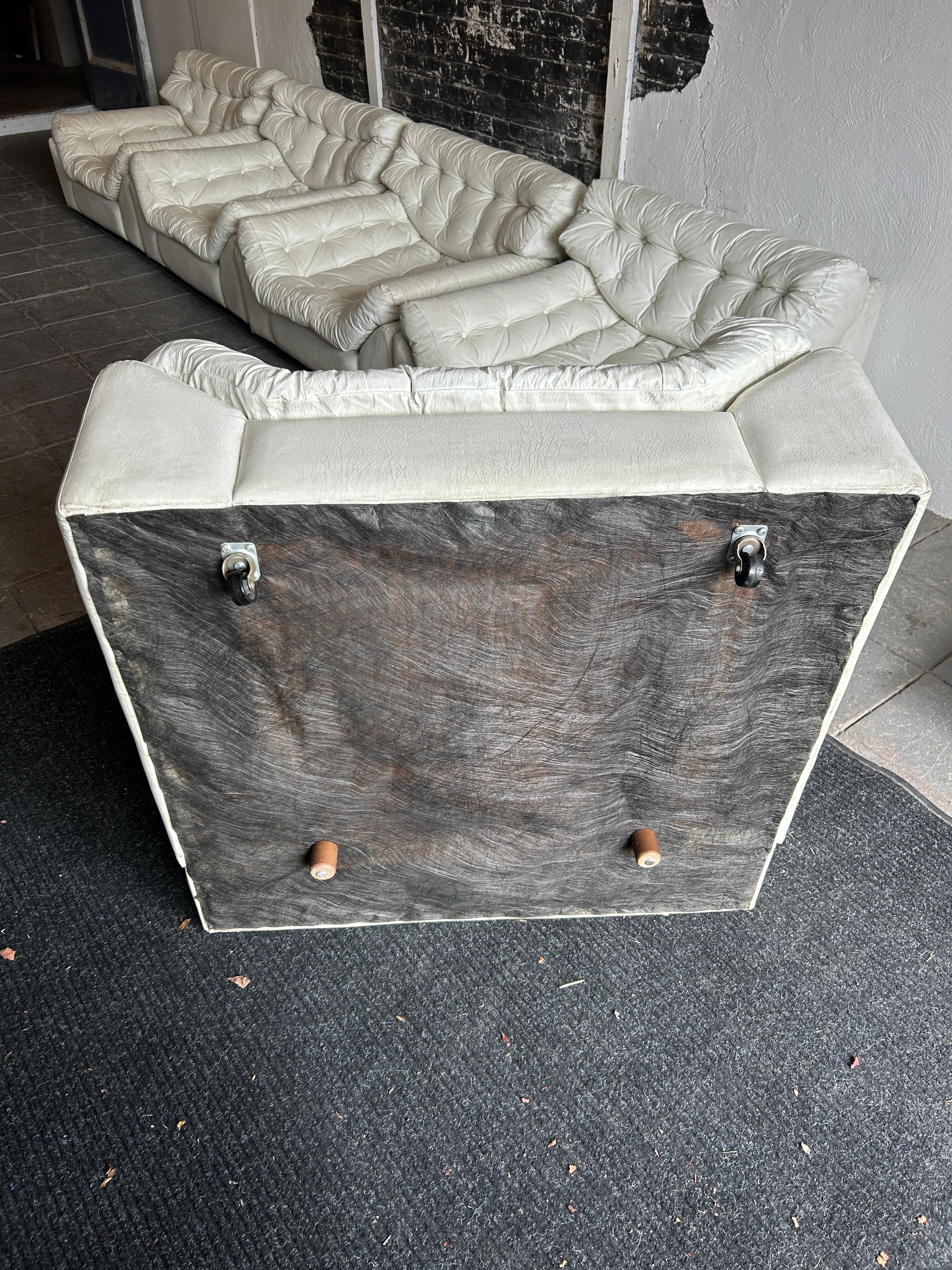 6 piece Swedish Post modern pop art Low sectional sofa by lennart bender 9