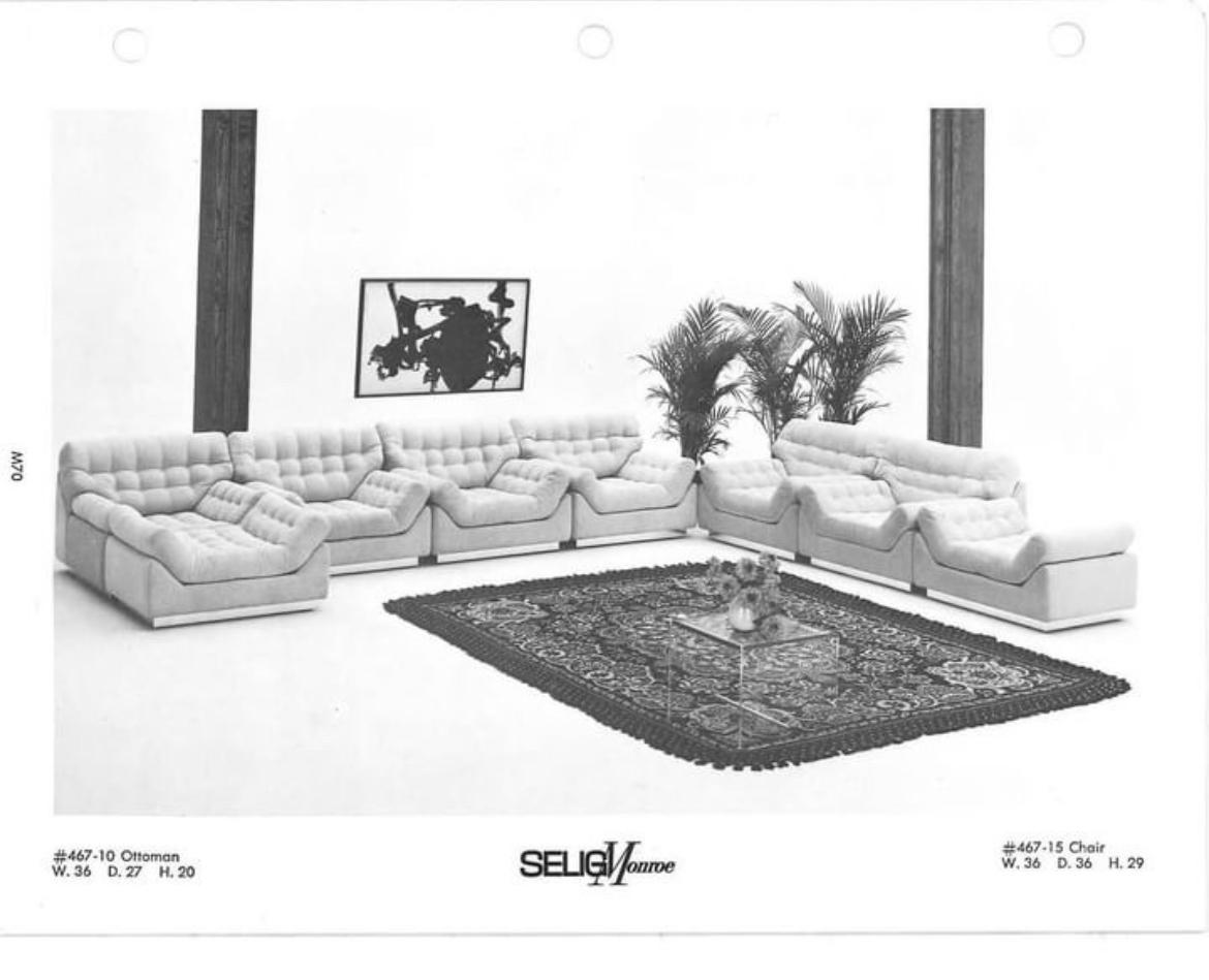 6 piece Swedish Post modern pop art Low sectional sofa by lennart bender 10