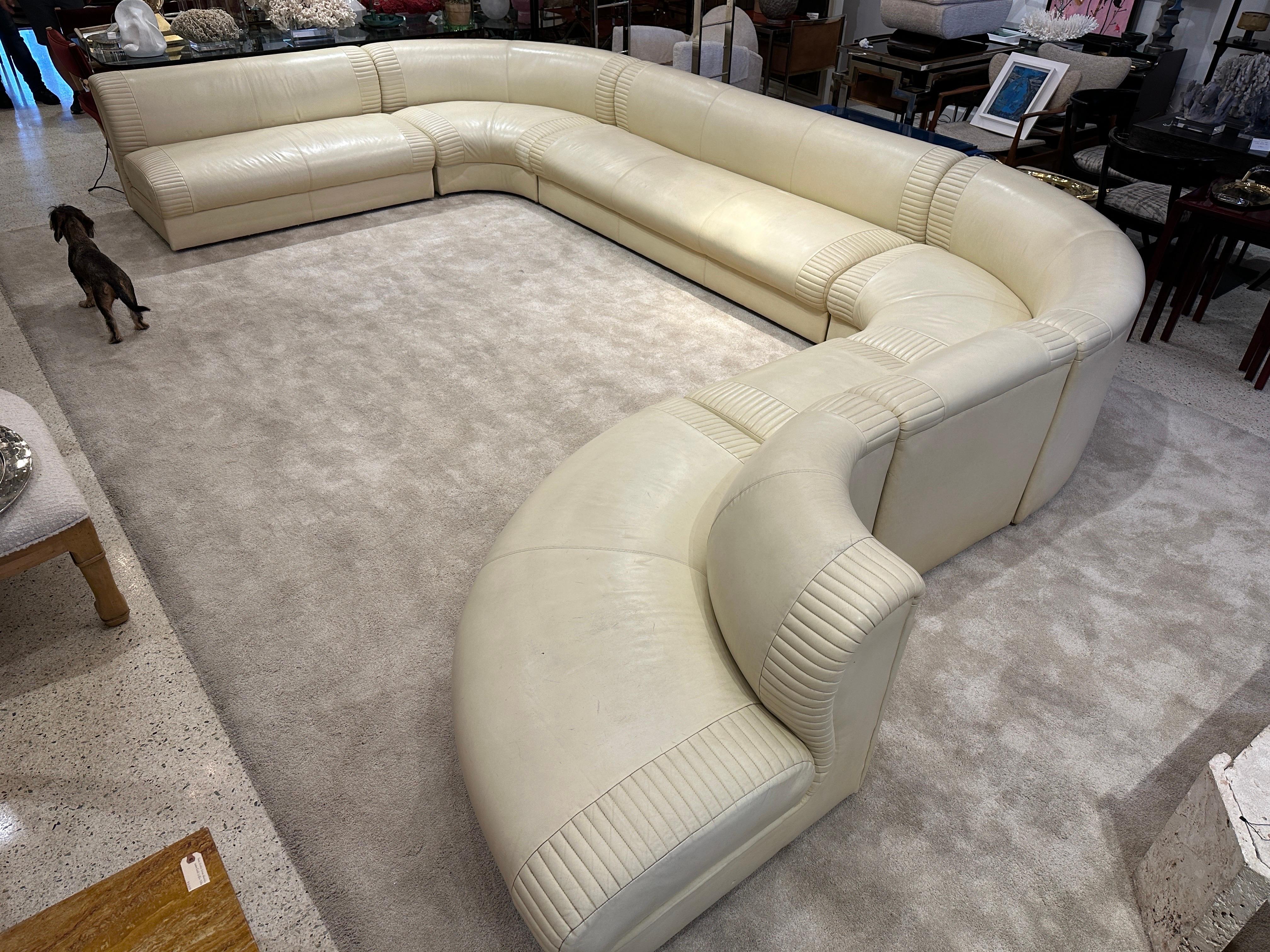 extra large leather sectional