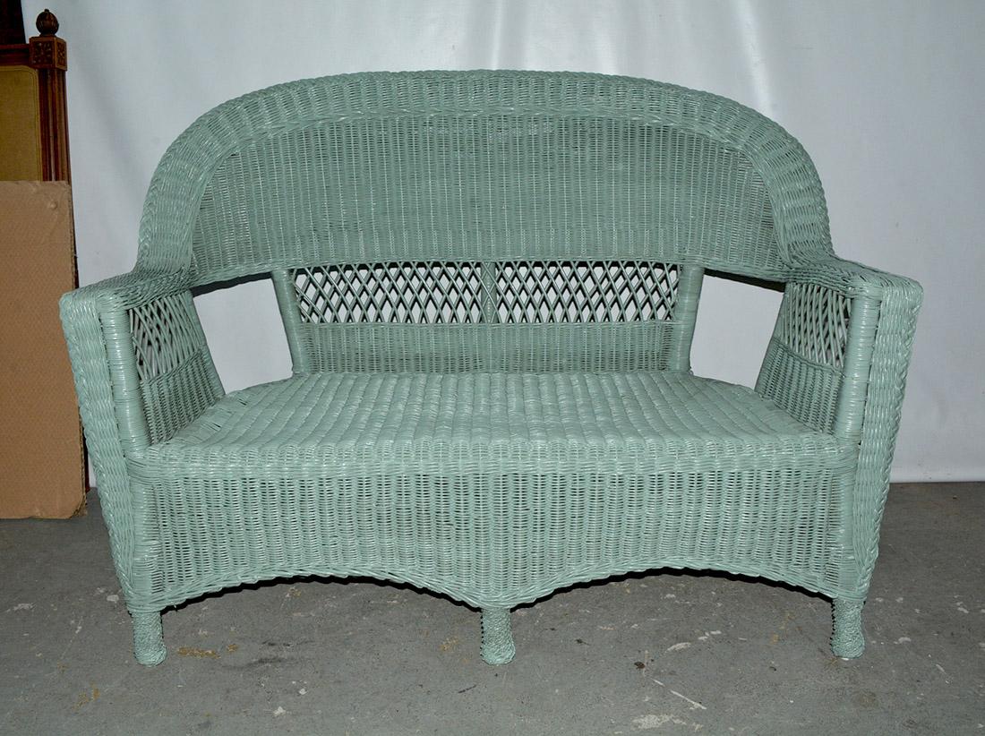 6 Piece Wicker Set, Sofa, 2 Chairs, 2 Rockers and Table 11