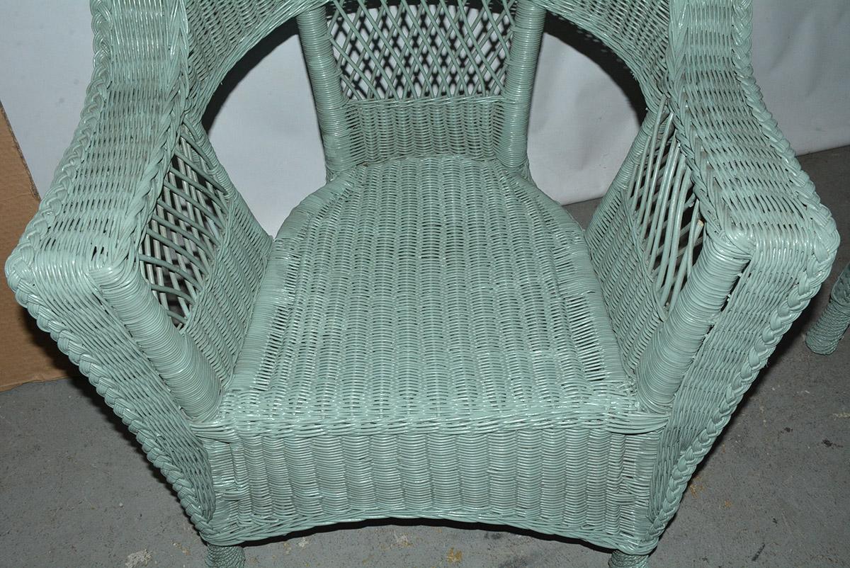 6 Piece Wicker Set, Sofa, 2 Chairs, 2 Rockers and Table 3