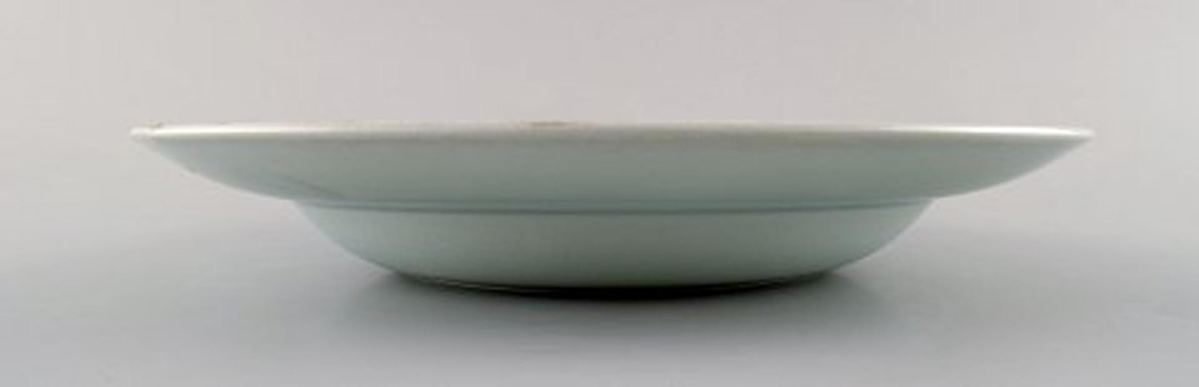 Danish 6 Pieces Deep Plates/Soup Plates, Model Number 11/947, Aluminia, Tranquebar For Sale
