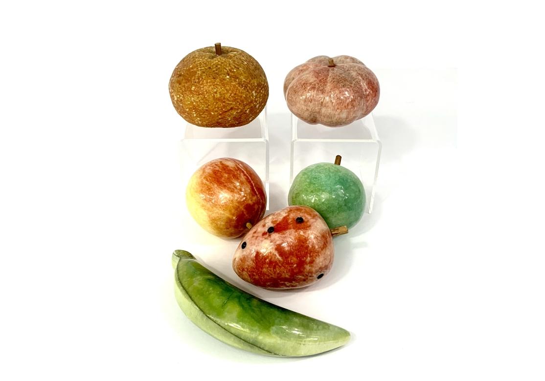 6 Piezas De Fruta De Hueso Vintage Piedra en venta