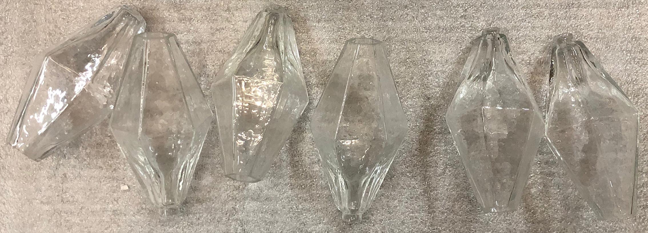 Set of 6 pieces Poliedri Glass spare parts for 1stdibs item 