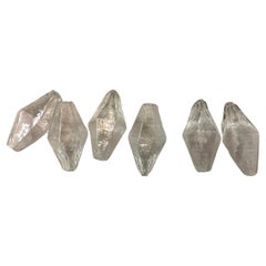 6 pièces de pièces d'argenterie pour les appliques Poliedri en verre de Murano