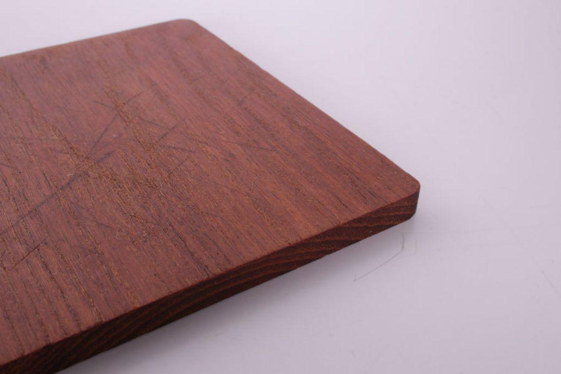 Mid-Century Modern 3 Pieces Vintage Solid Teak Wood Coasters, 60 Denmark For Sale